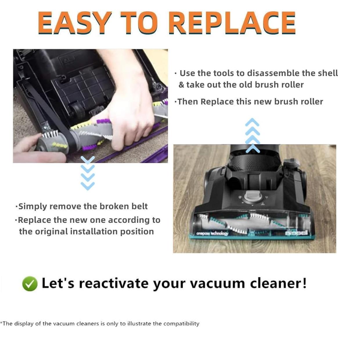 Reemplazo Correa y Rodillo de Cepillo Bissell PowerForce 3313