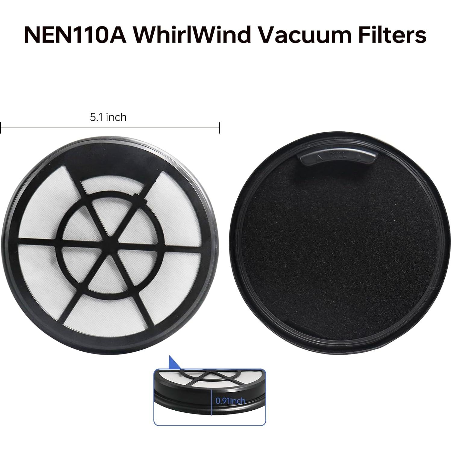 Filtro de Aspiradora Kalolado NEN110A/NEN110B/NEN110D HEPA - Paquete de 6