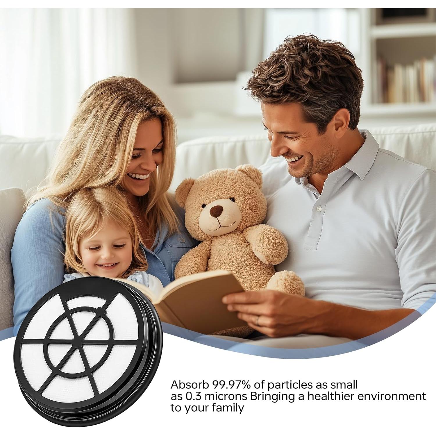 Filtro de Aspiradora Kalolado NEN110A/NEN110B/NEN110D HEPA - Paquete de 6