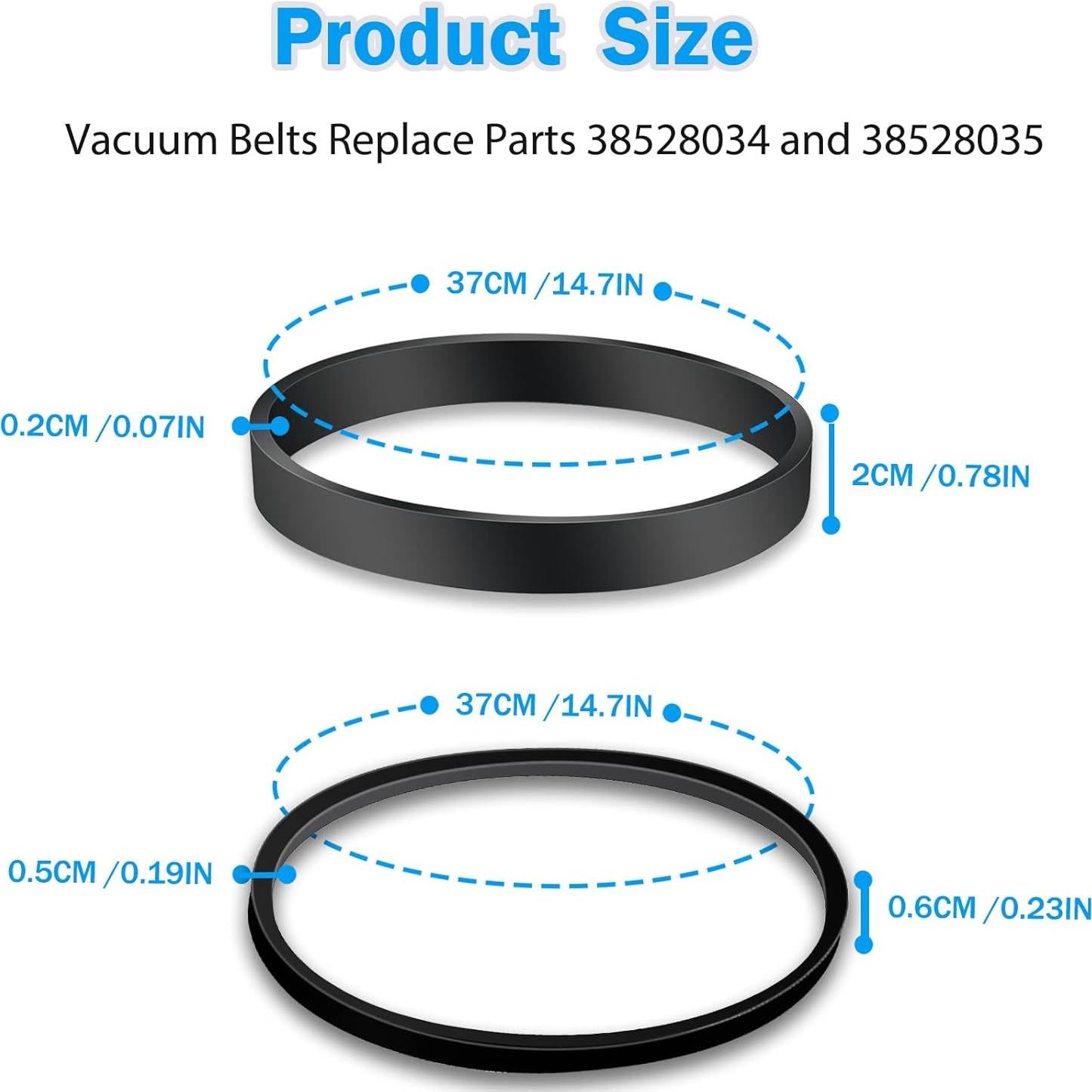 Correas de Reemplazo para Aspiradora Hoover Windtunnel 38528034/38528035