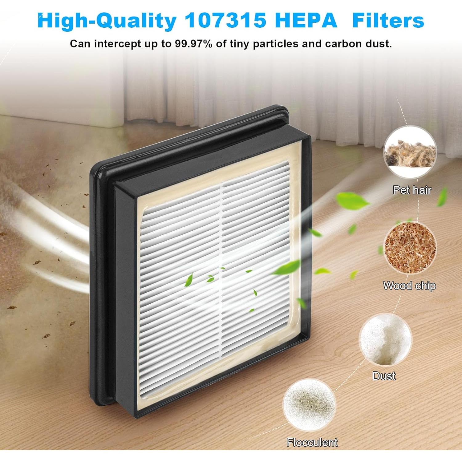 Filtro HEPA JIOTAR 107315 para Aspiradoras ProTeam - 2 Piezas