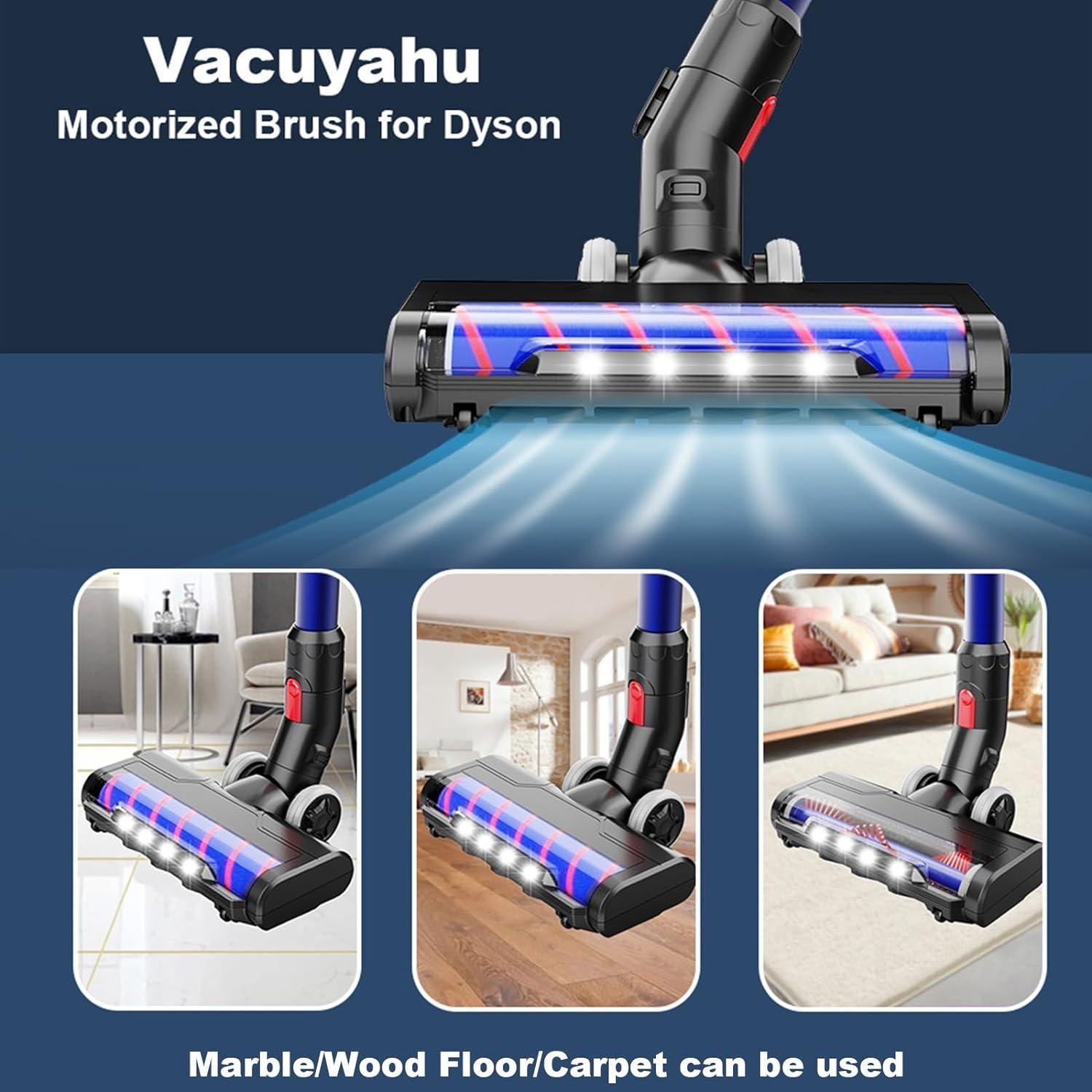 Boquilla Motorizada Dyson V7 V8 con Rodillos Suaves y de Cerdas