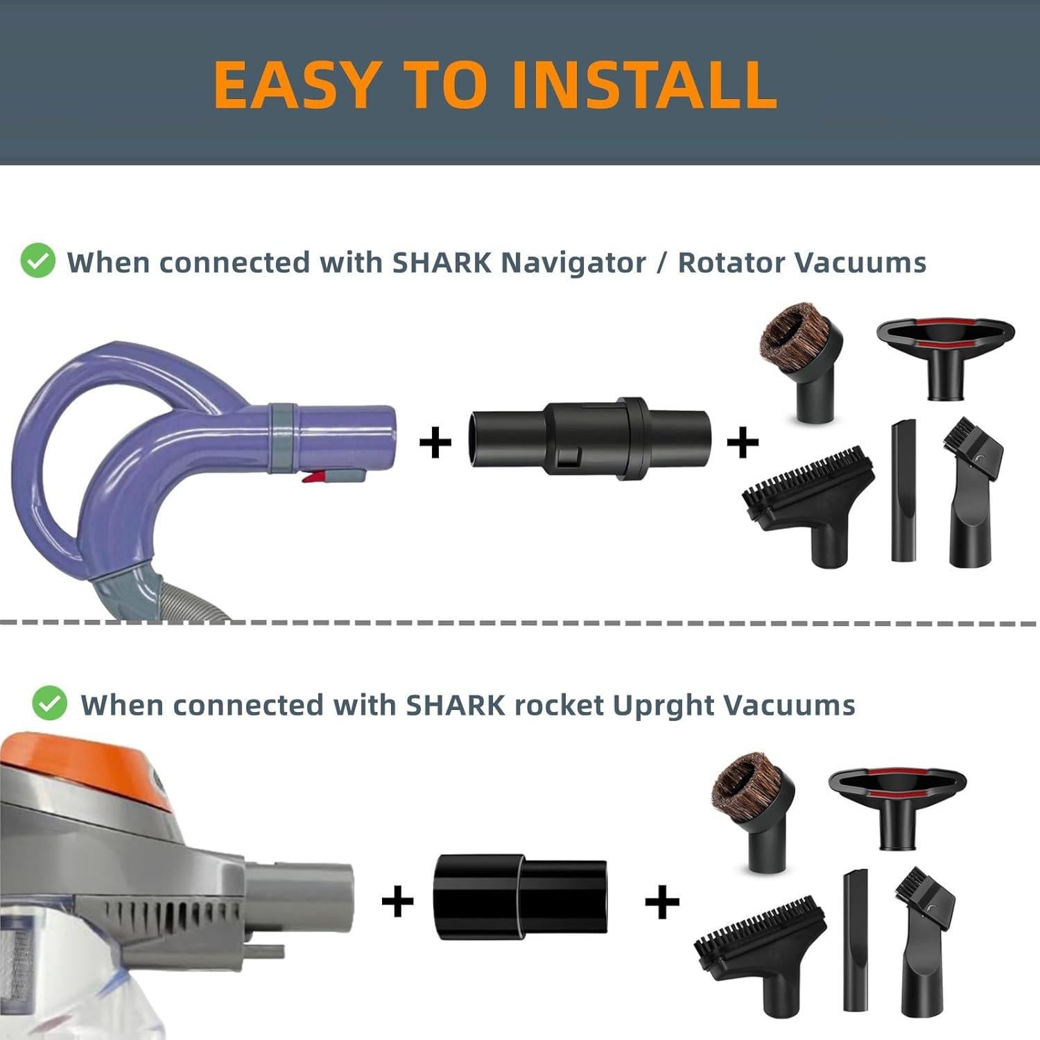 Accesorios para Aspiradora Shark NV350 NV501 NV360 - Set 1 1/4"