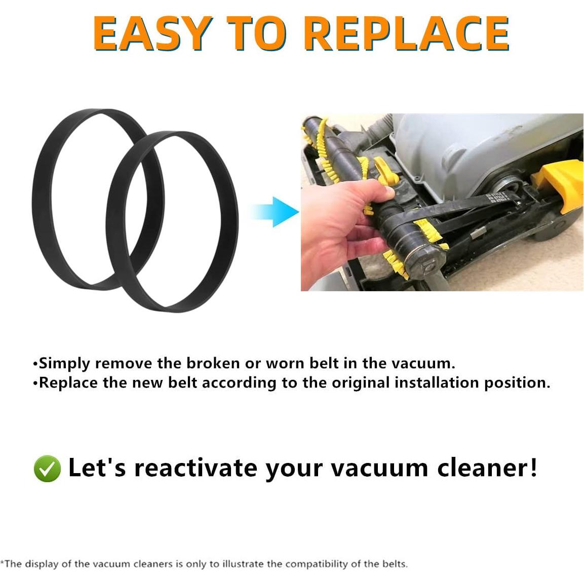 Correas de Reemplazo JEDELEOS para Aspiradoras Eureka y Sanitaire - Paquete de 2
