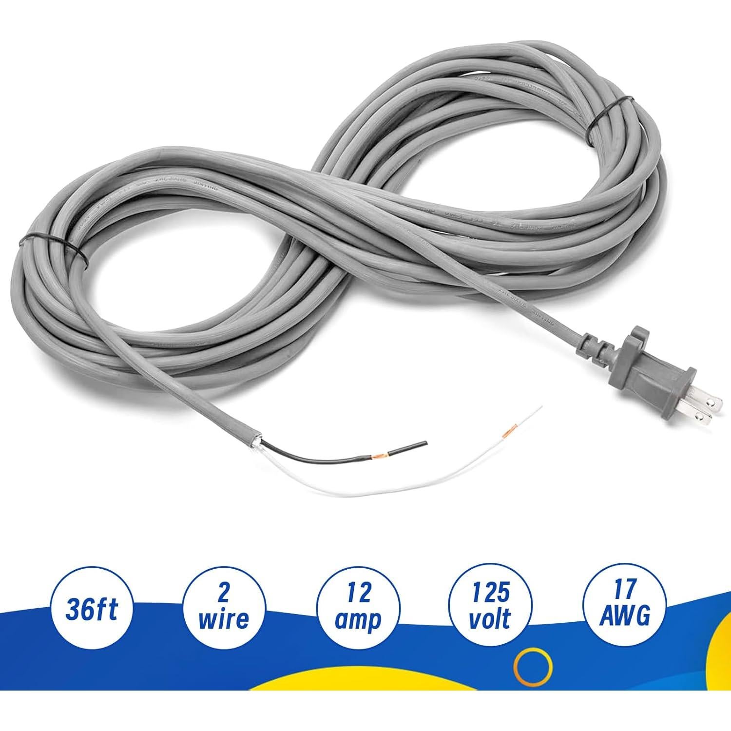 Cable de Alimentación 10.97m para Aspiradora Shark Navigator