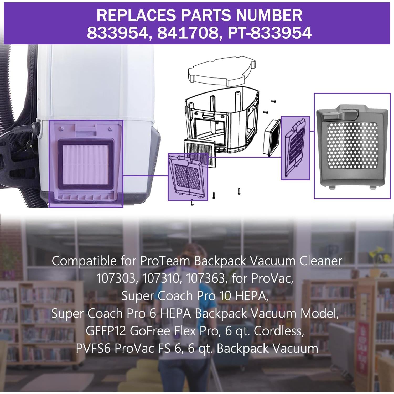 Filtro de Reemplazo Hepa HASMX 4 Unidades para Aspiradora ProTeam