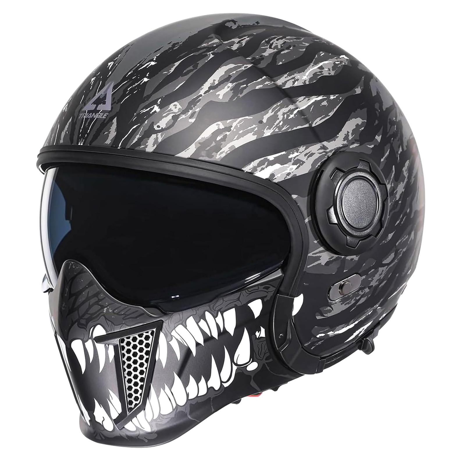 Casco de Motocicleta TRIANGLE OP12A Doble Visor Adulto