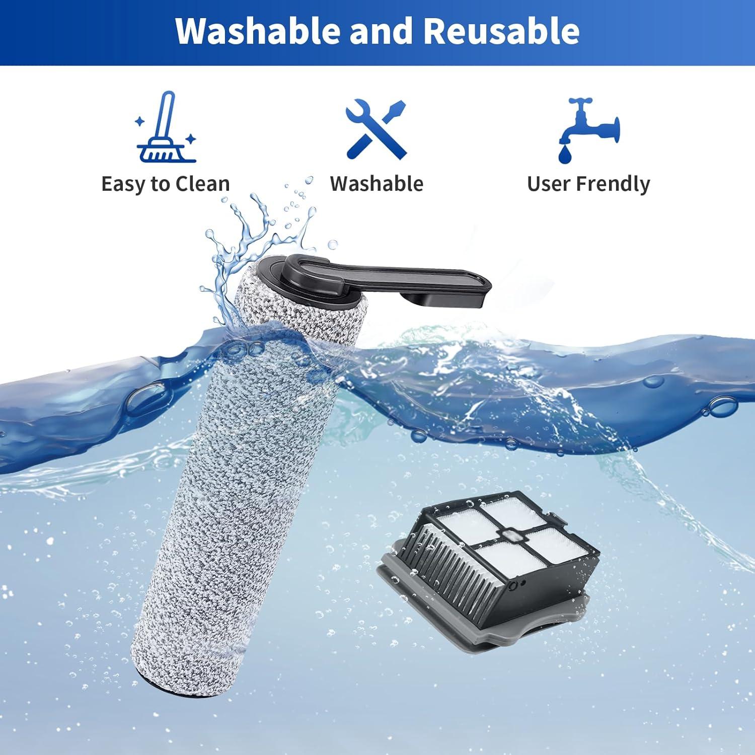 Repuestos Tineco Floor ONE S5/S5 Pro - 3 Filtros HEPA y 3 Rodillos