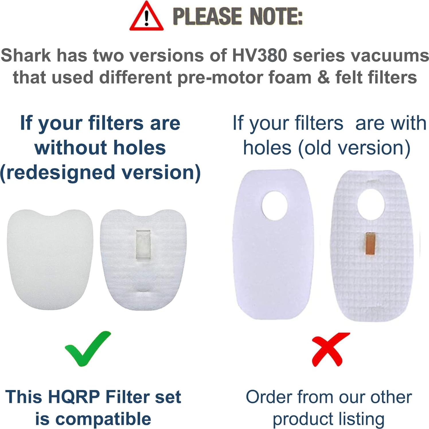Kit de Filtros HQRP 2 Piezas para Aspiradoras Shark Rocket
