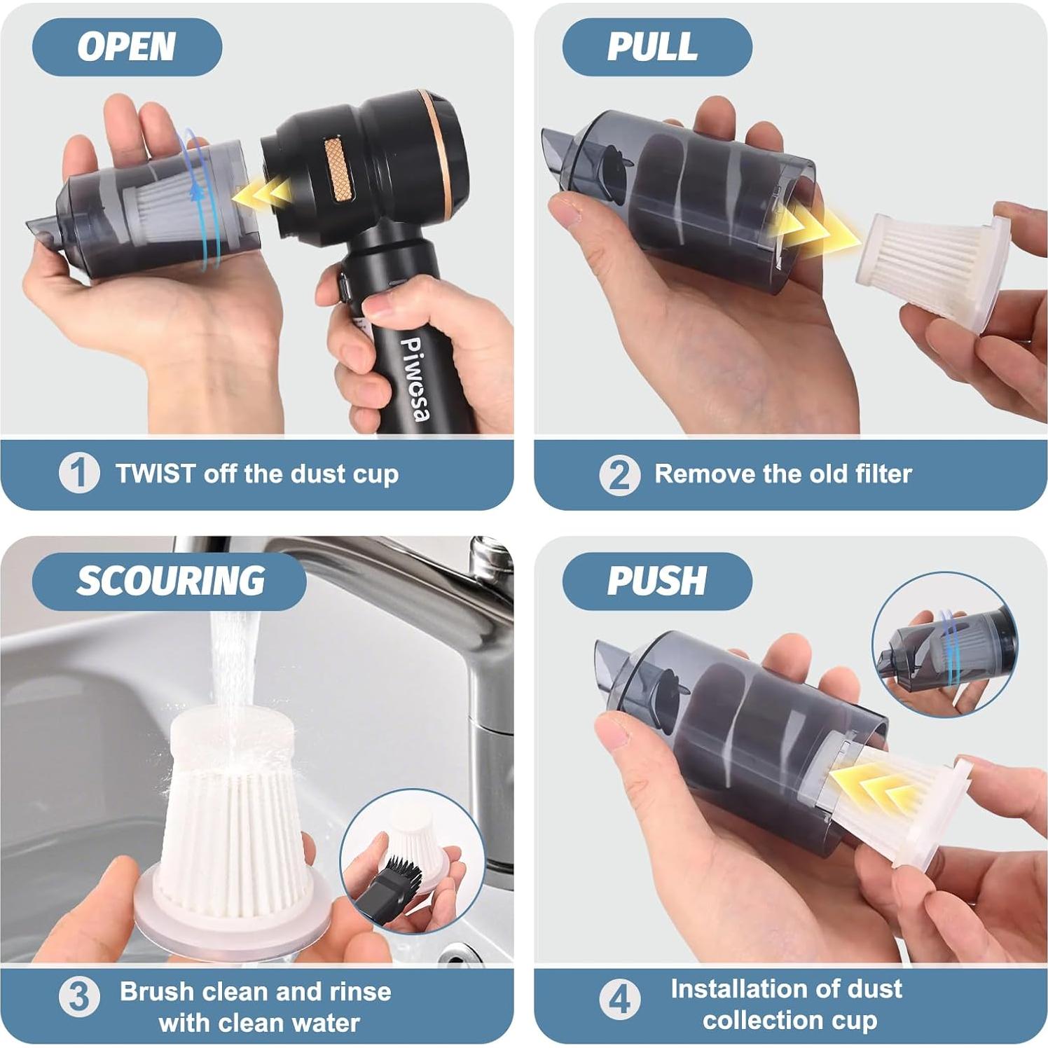 Filtro HEPA Piwosa para Aspiradora 4 en 1 HL-121 - 4 Piezas