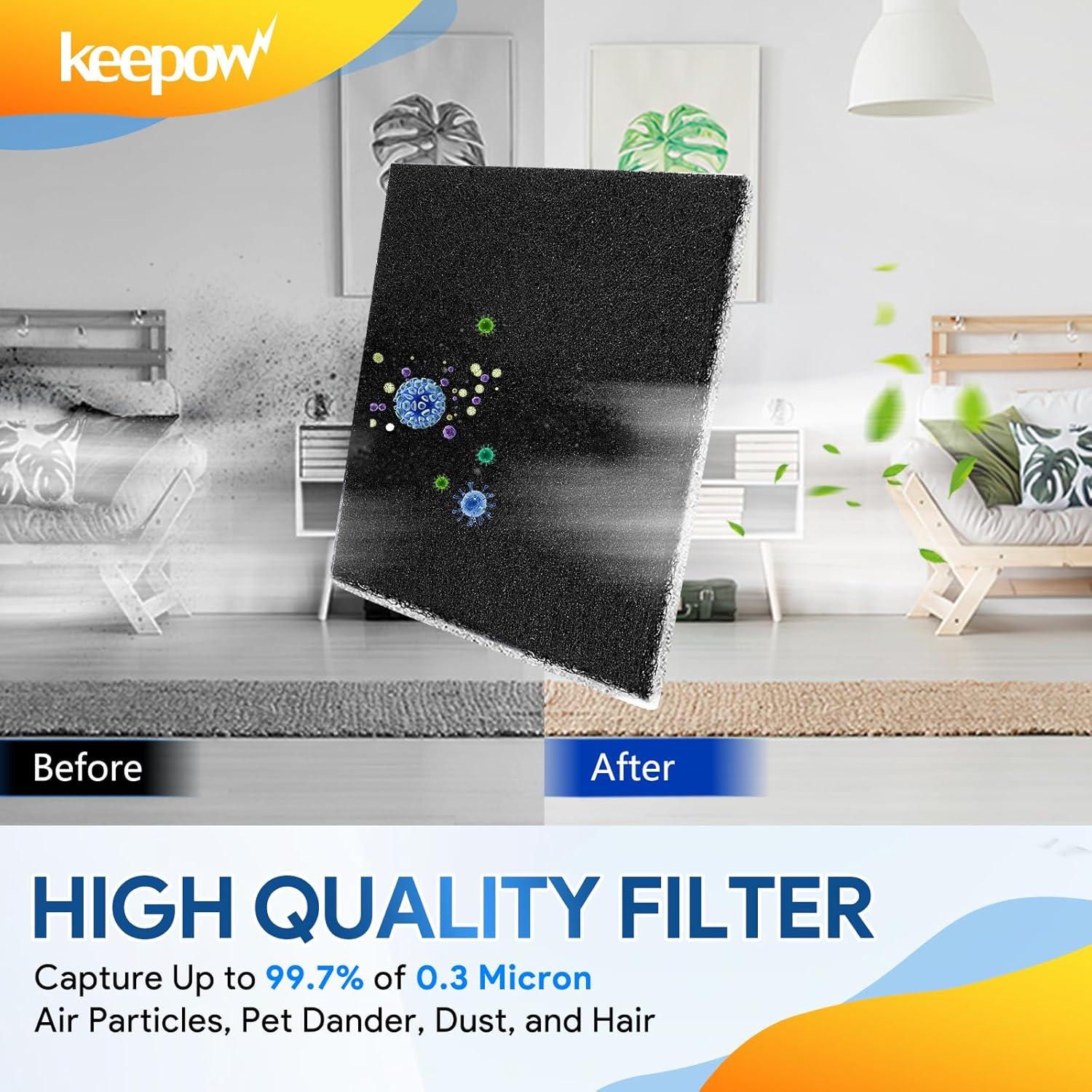 Filtro Hepa KEEPOW CF-1 Reemplazo para Kenmore y Panasonic - Paquete de 8