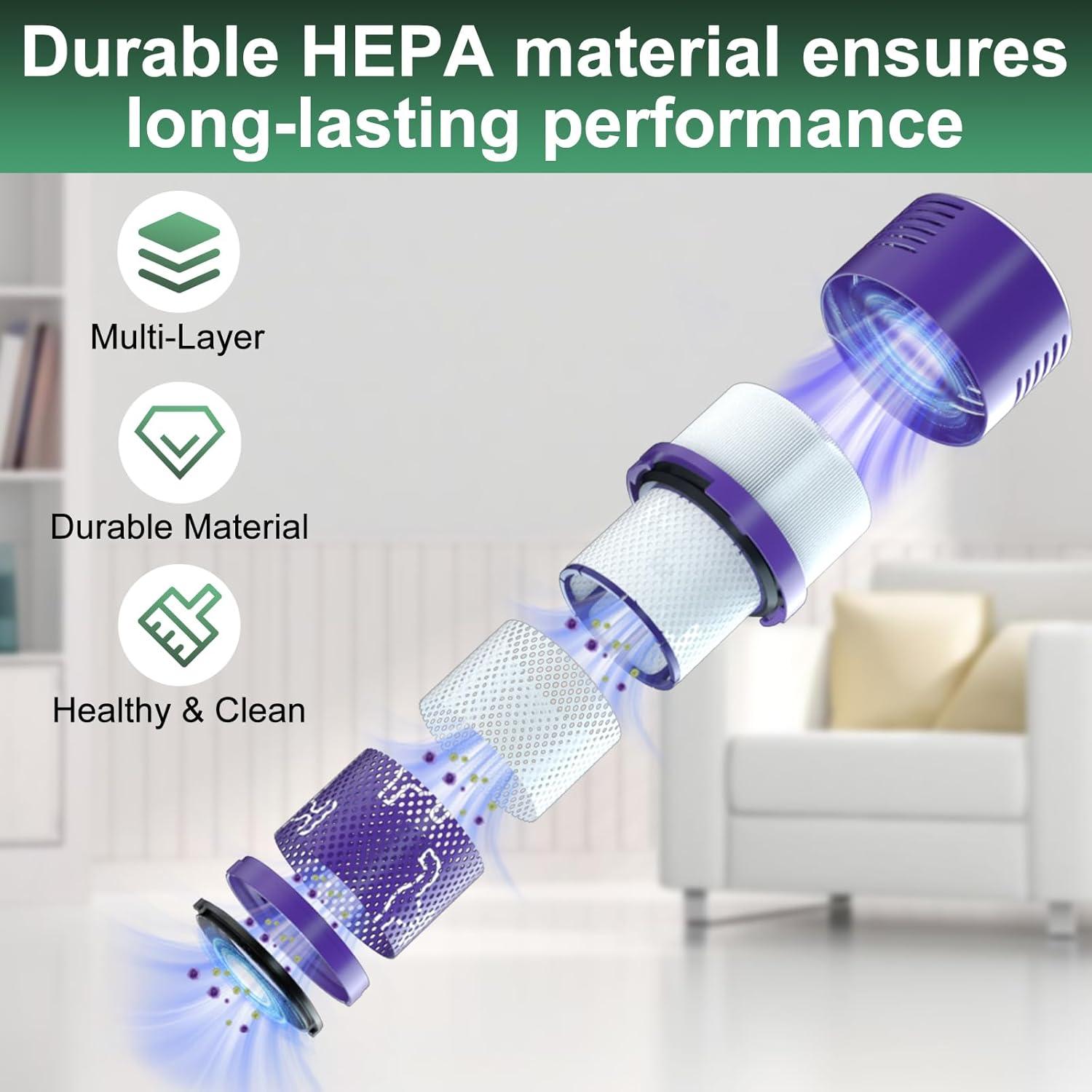 Paquete de 4 Filtros de Reemplazo isinlive para Dyson V10