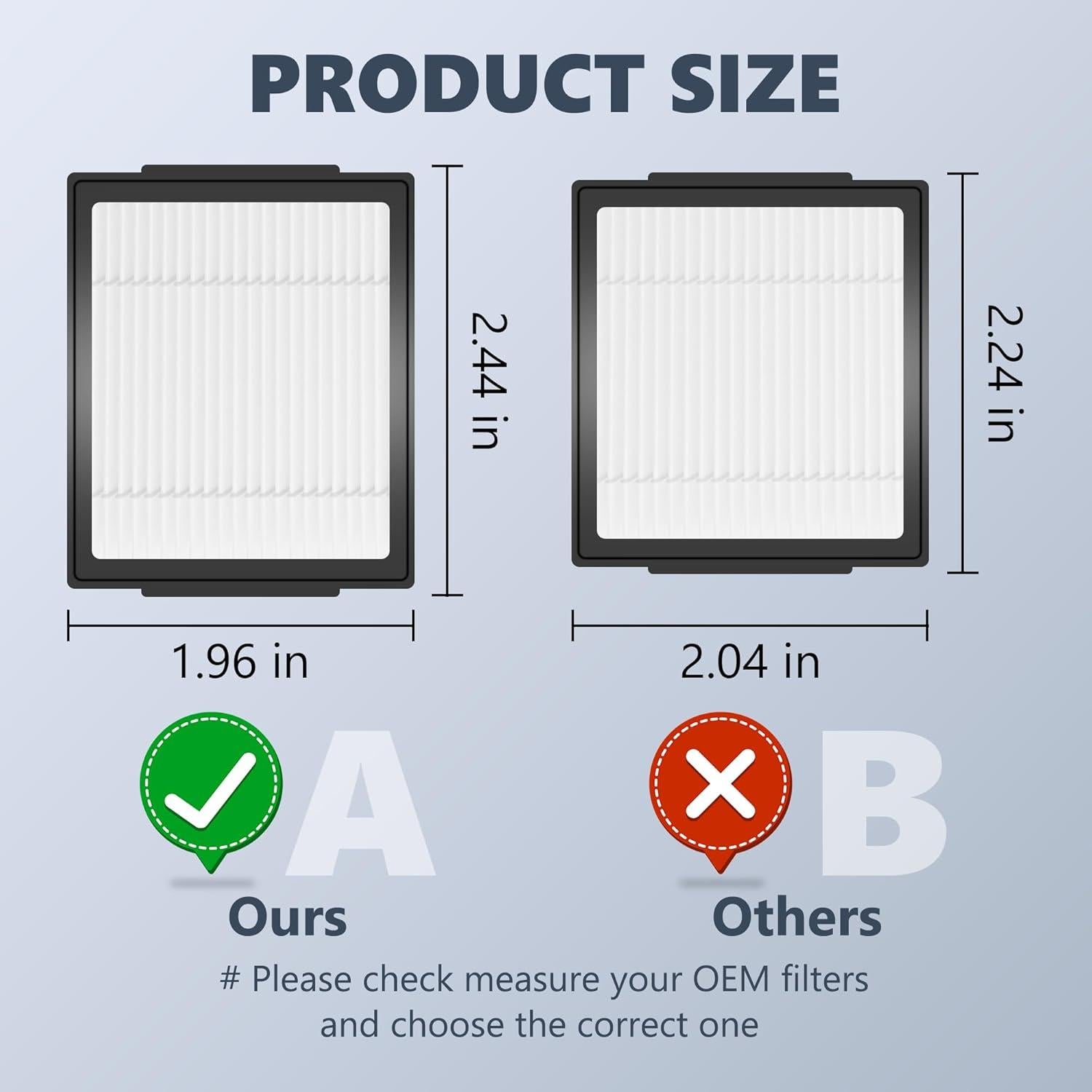 Filtros de Reemplazo Improvedhand para i-Robot Roomba i7 i3 i4 - 9 Piezas + Cepillo