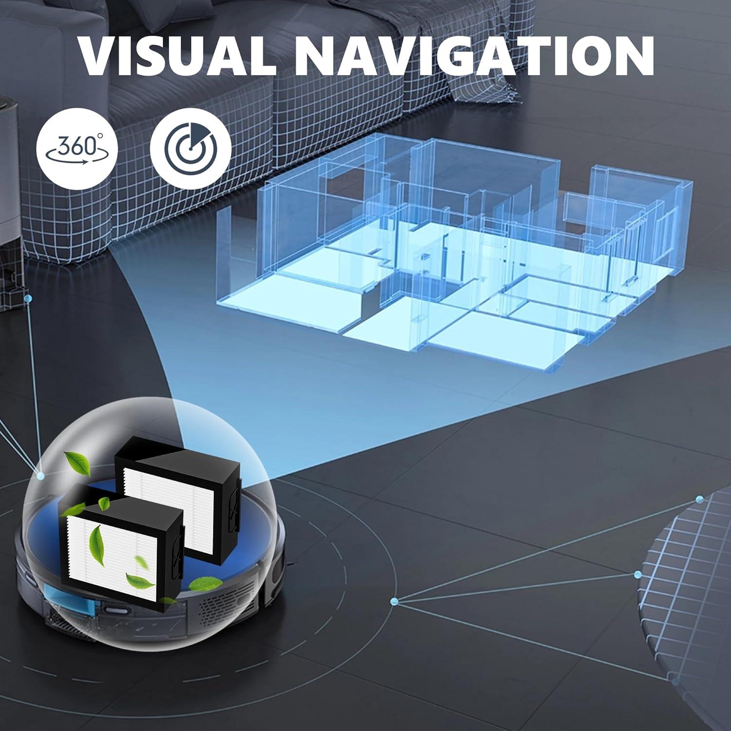 Filtros de Reemplazo Improvedhand para i-Robot Roomba i7 i3 i4 - 9 Piezas + Cepillo