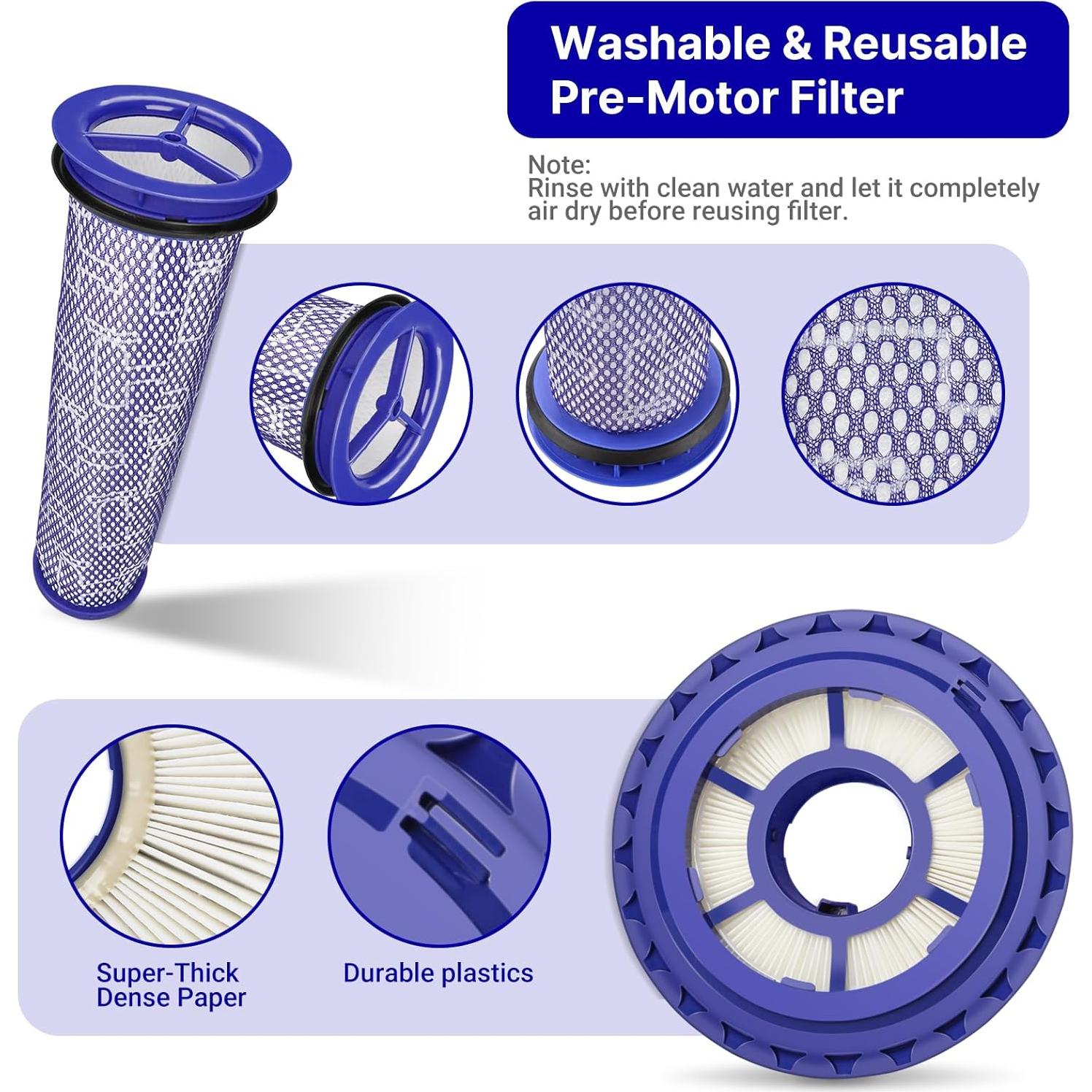 Filtros de Reemplazo HEPA Lemige para Dyson DC41 DC65 3+3 Pack