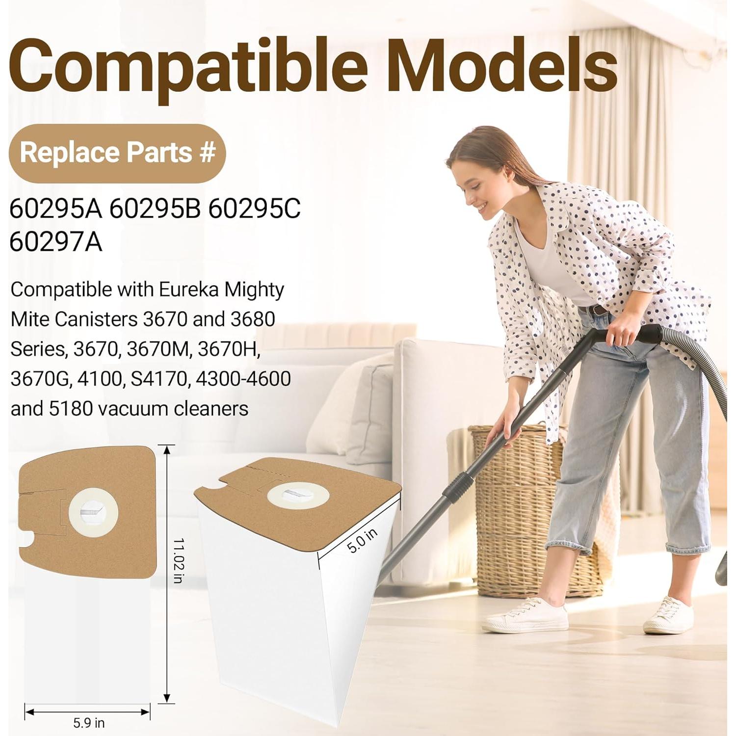 Bolsas de Vacío Reemplazo Funmit para Eureka 3670/3680 - 18 Unidades