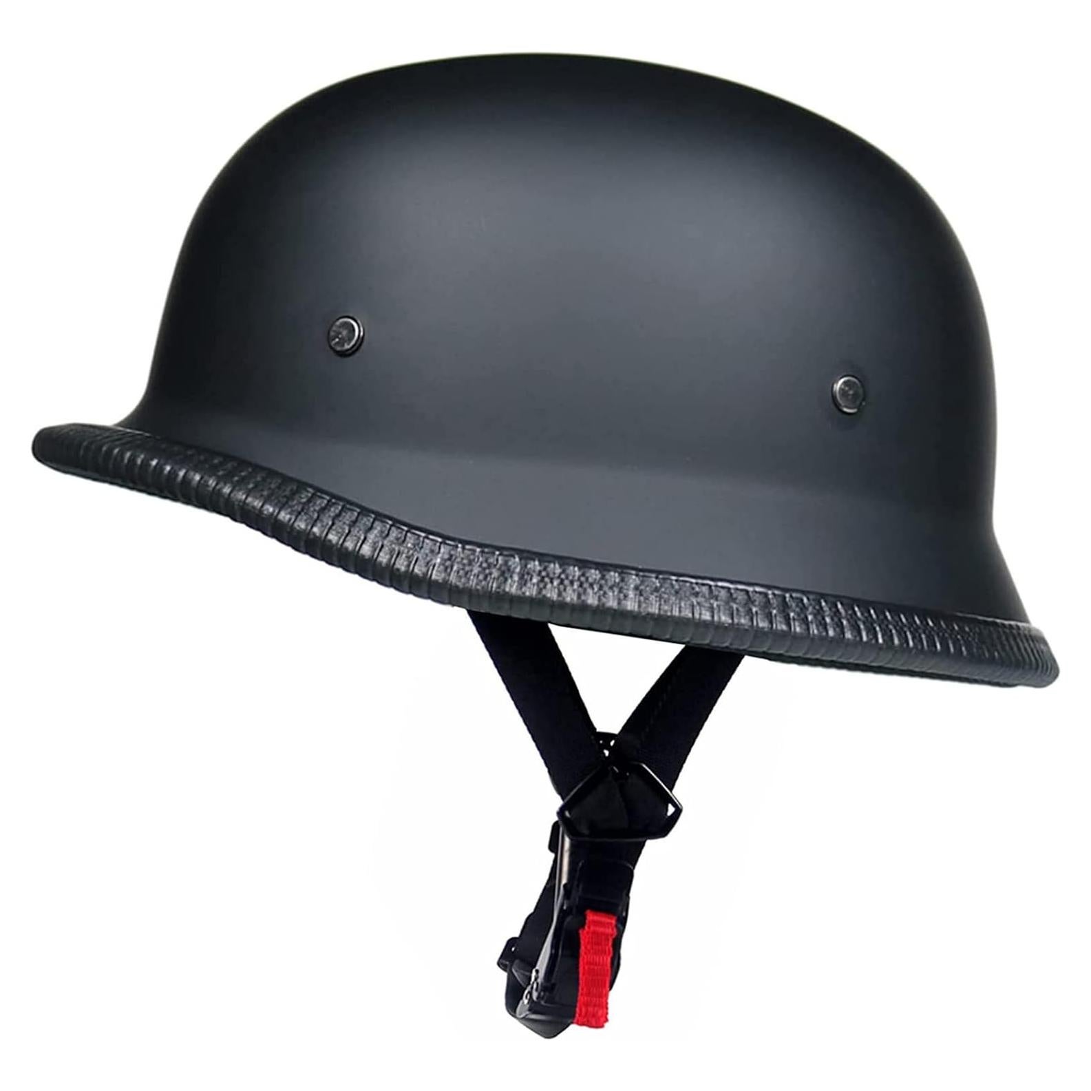 Casco de Motocicleta TXXFWJ ZM-01 Retro Negro Mate