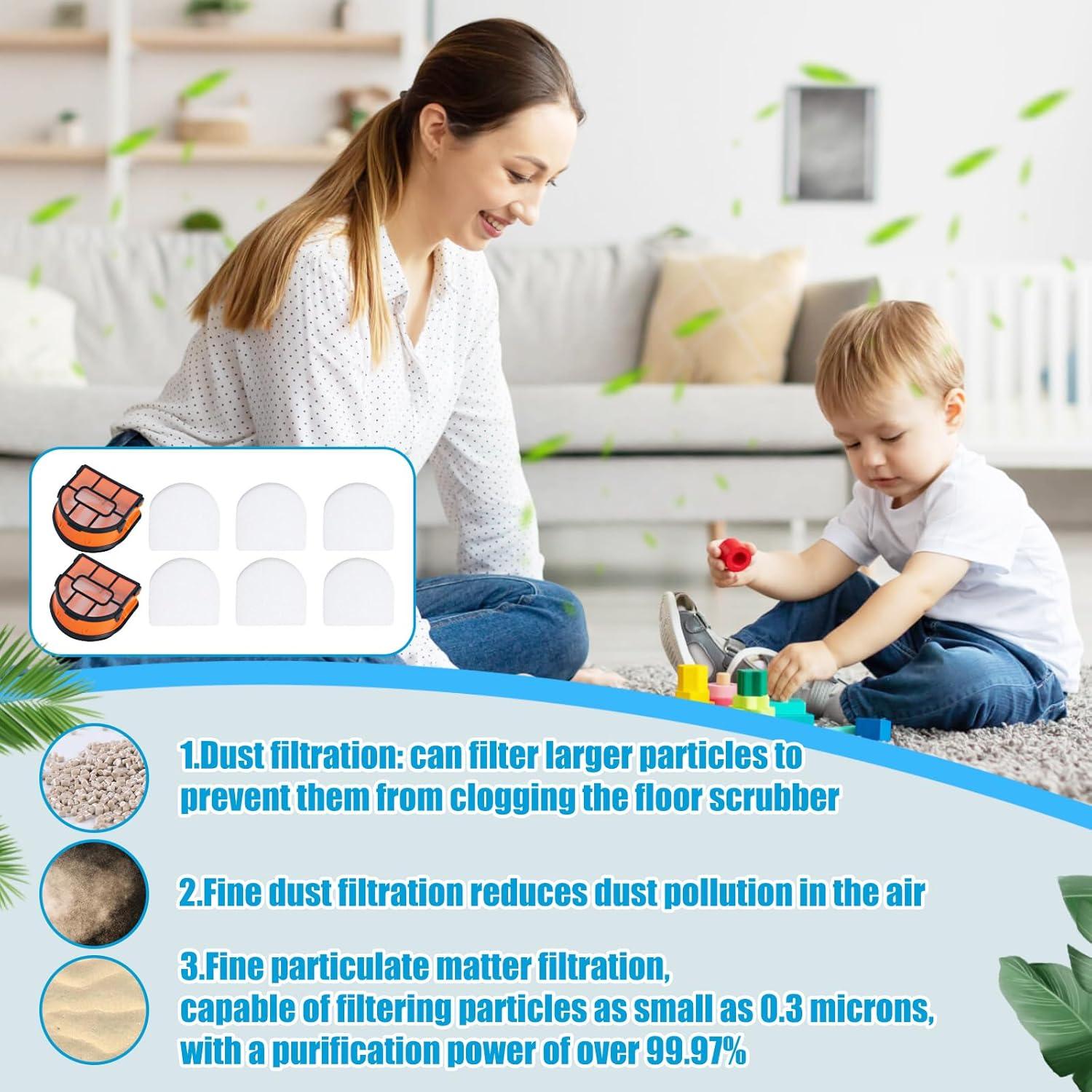 Kit de Filtros de Espuma Bsnuo para Aspiradora Shark WD101/WD161/WD201