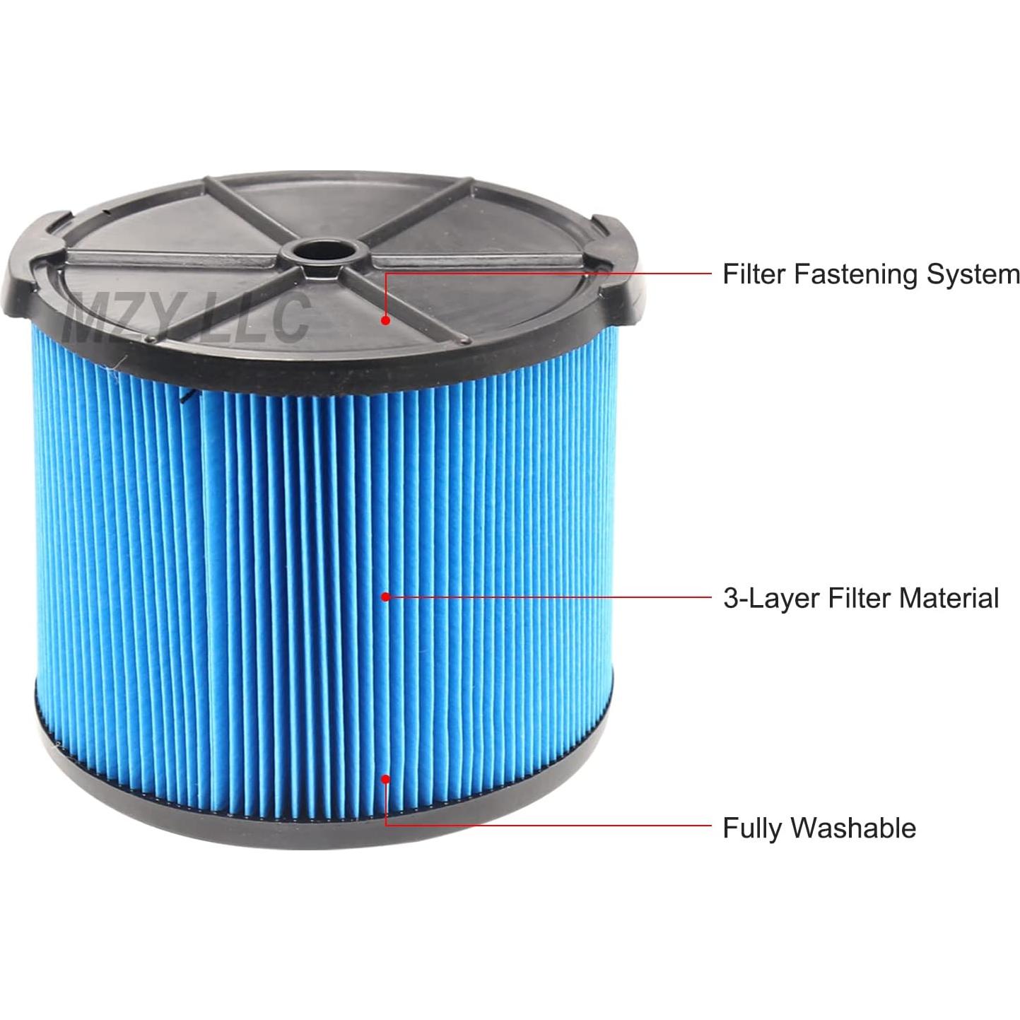 Filtro de Reemplazo VF3500 para Aspiradora Ridgid 3-4.5 Gal