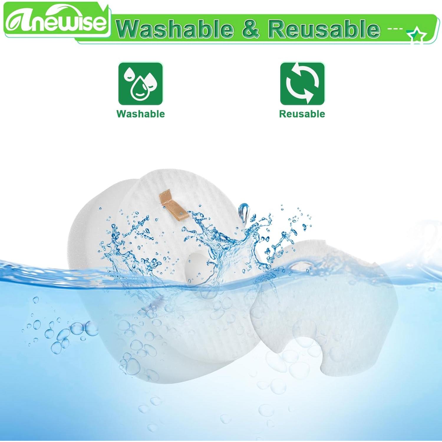 Paquete de 4 Filtros de Reemplazo Anewise para Shark HV301