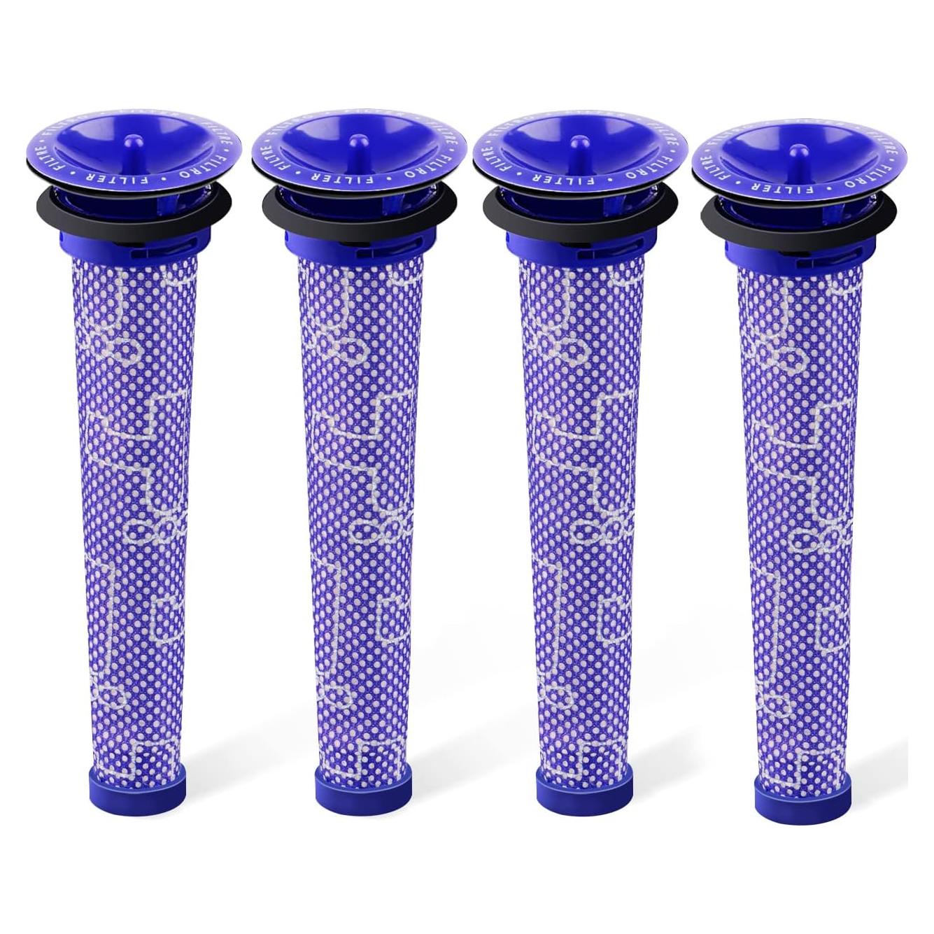 Paquete de 4 Filtros Pre Reemplazo Whekeosh para Dyson V6 V7 V8