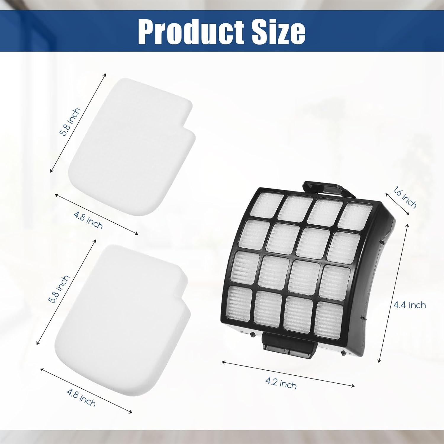 Filtros de Reemplazo Walntec AZ3002 para Aspiradora Shark - 2 HEPA, 4 Espuma, 4 Fieltro