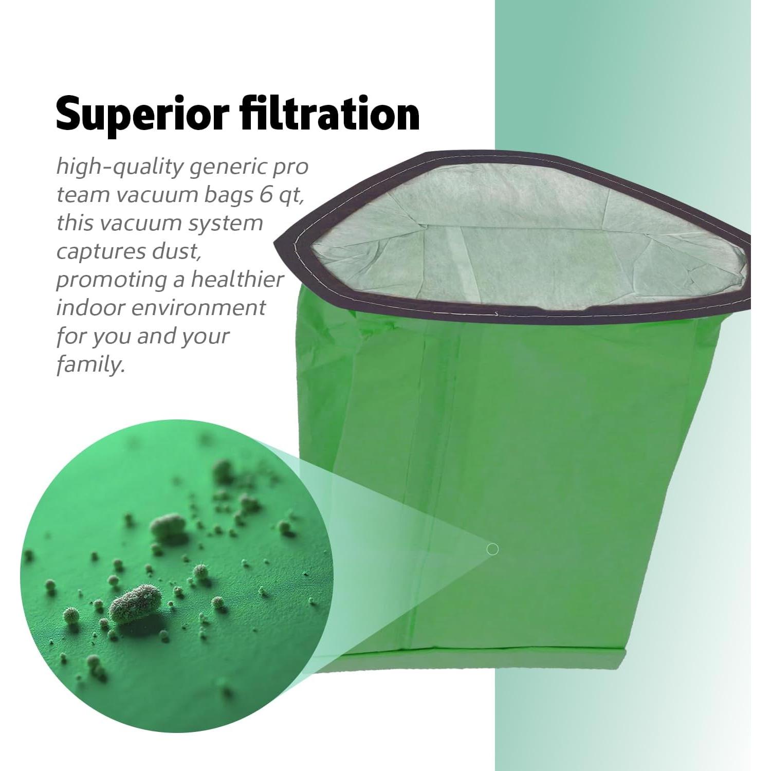 18 Bolsas de Microfiltro ProTeam 6Qt - Reemplazo 107314