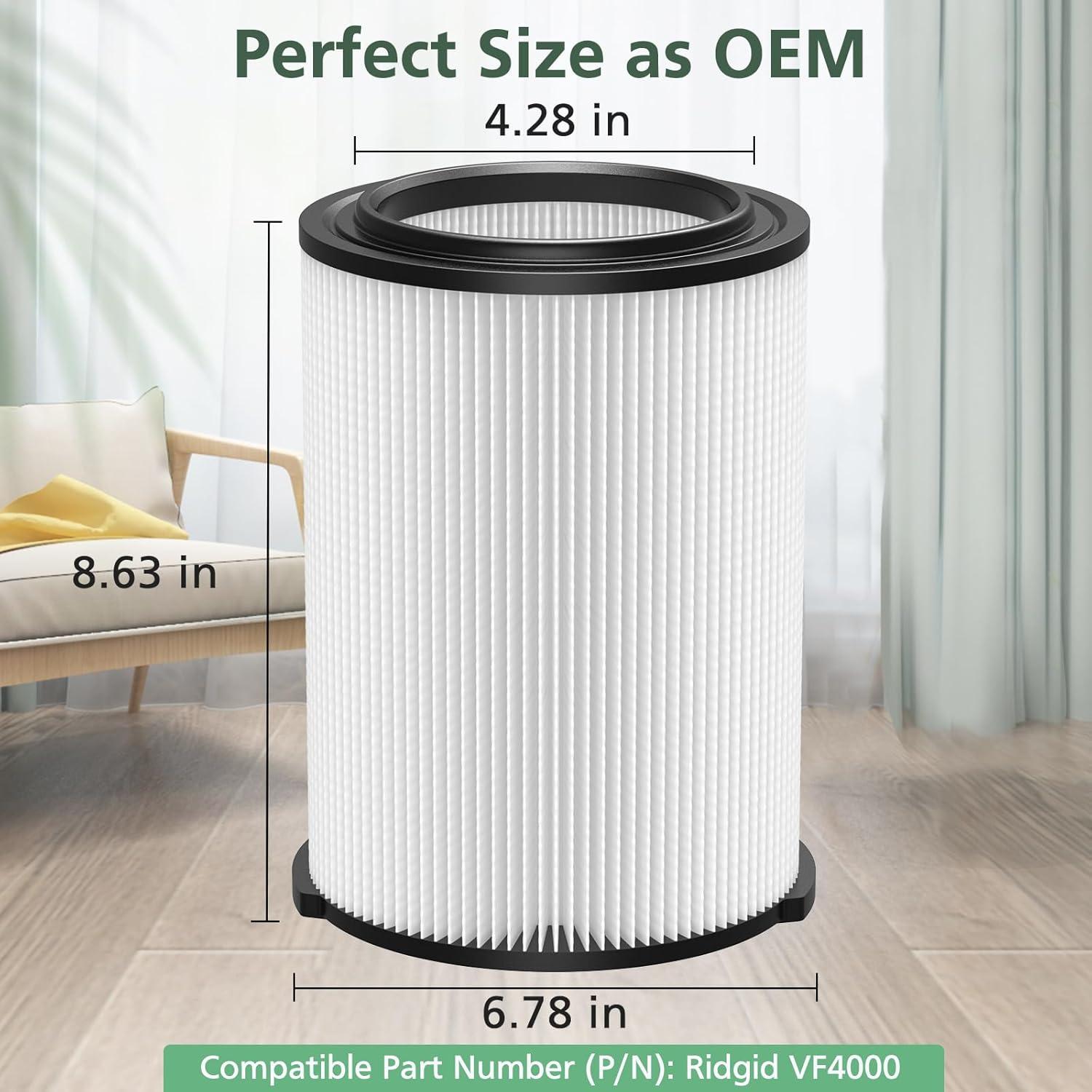 Filtro de Reemplazo VF4000 Isinlive para Aspiradoras 2 Paquetes