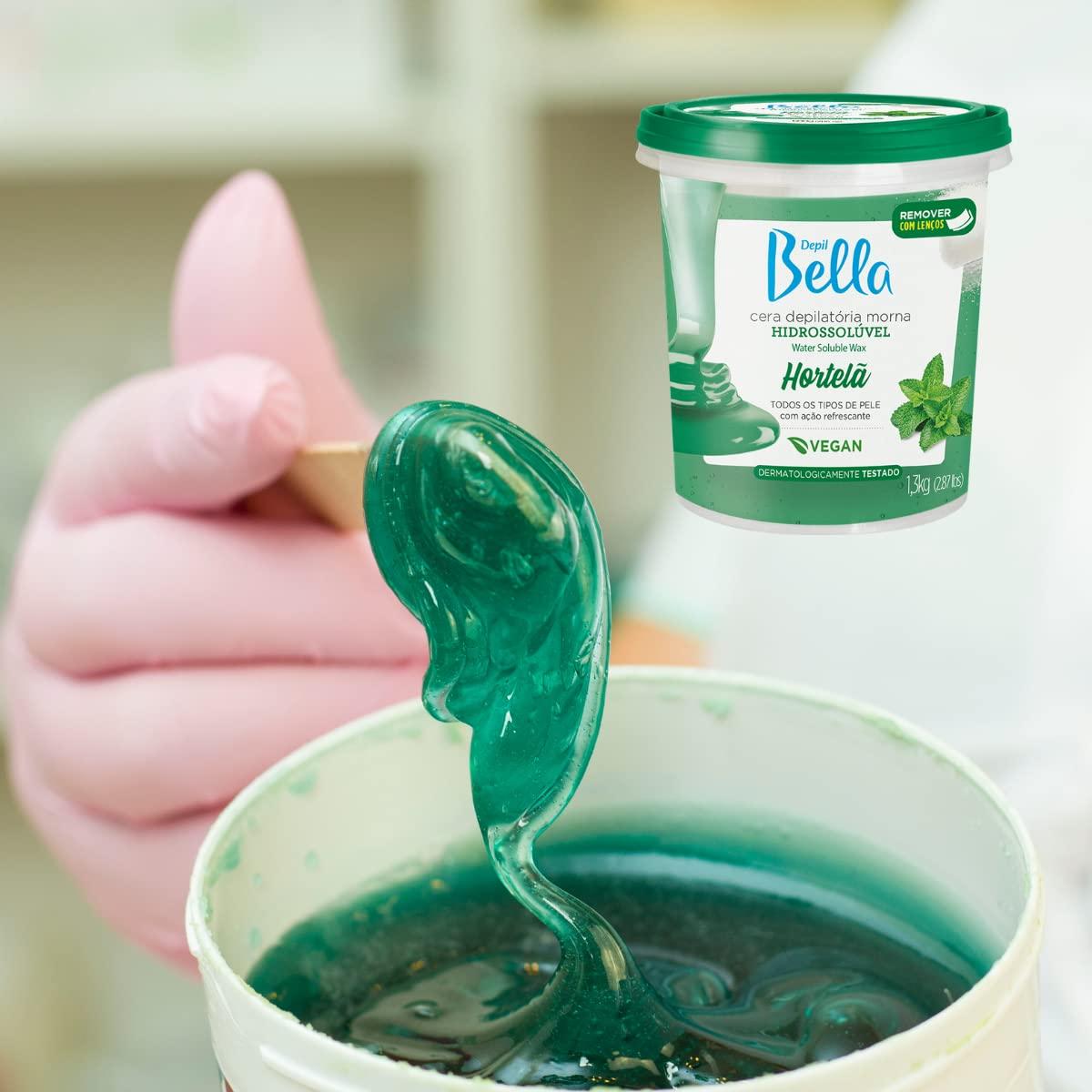 Pasta de Azúcar Depil Bella 1.30 kg Menta - Cera Natural para Cuerpo