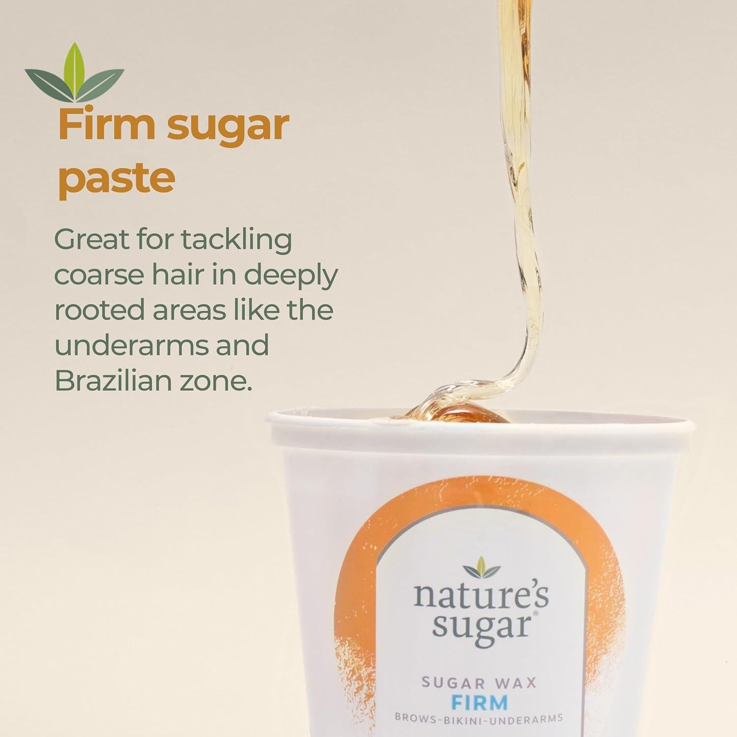 Wax Sugaring Paste for Legs, Back, Arms, Chest. All-Natural Hair Removal for Women and Men. Any skin types. Vegan. Cruelty-Free. (1 All Purpose, 1 Firm)