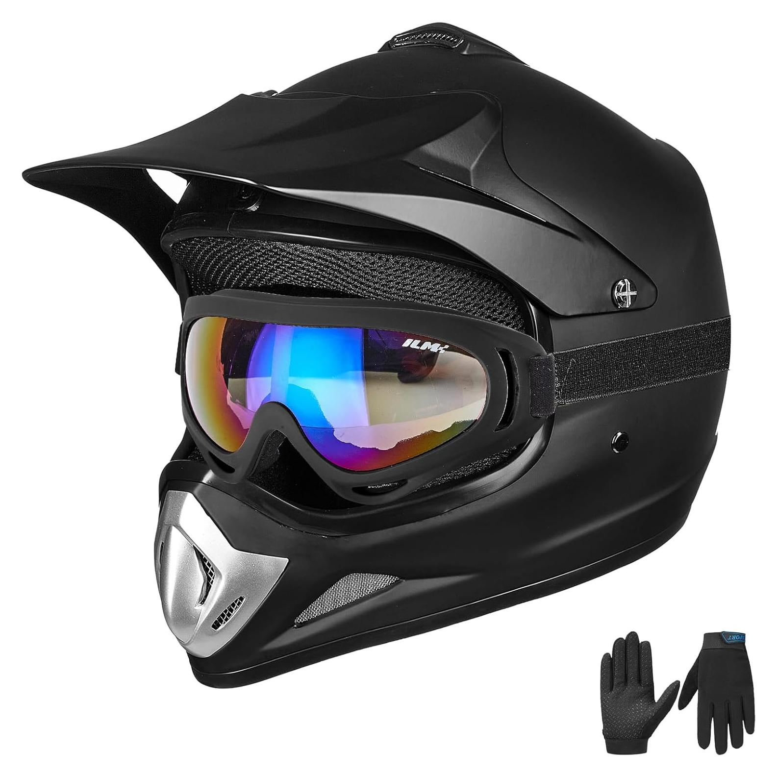 Casco ILM BLD-818 para Niños Motocross Azul 1.21 kg