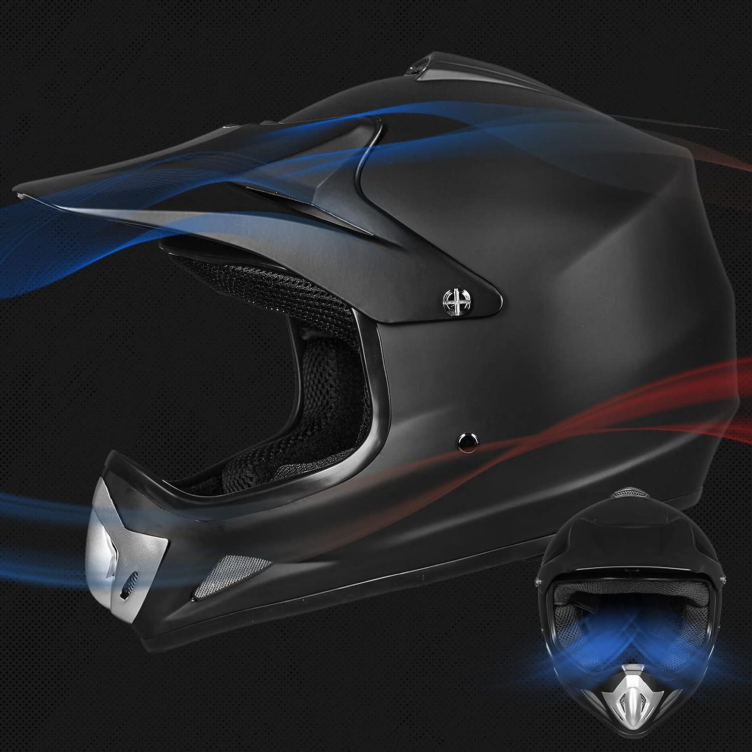 Casco ILM BLD-818 para Niños Motocross Azul 1.21 kg