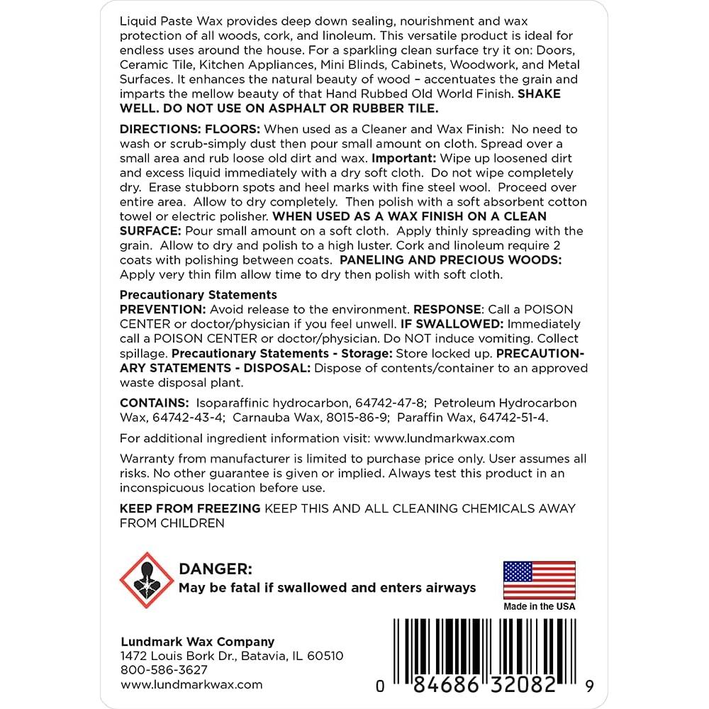 Cera Líquida Lundmark con Cera de Carnauba 946 ml