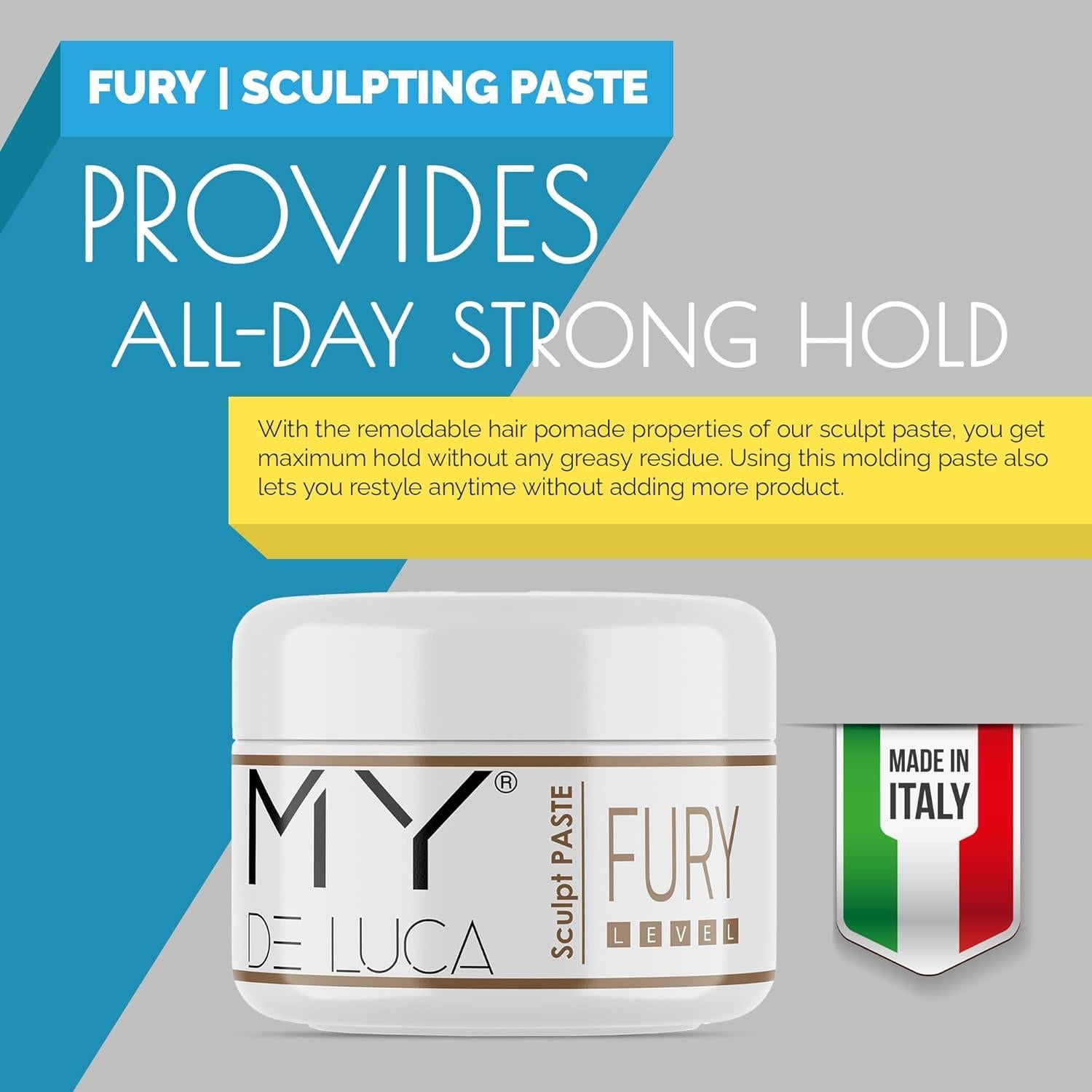 Cera para el cabello FURY Sculpt Paste 100 ml - Fijación máxima