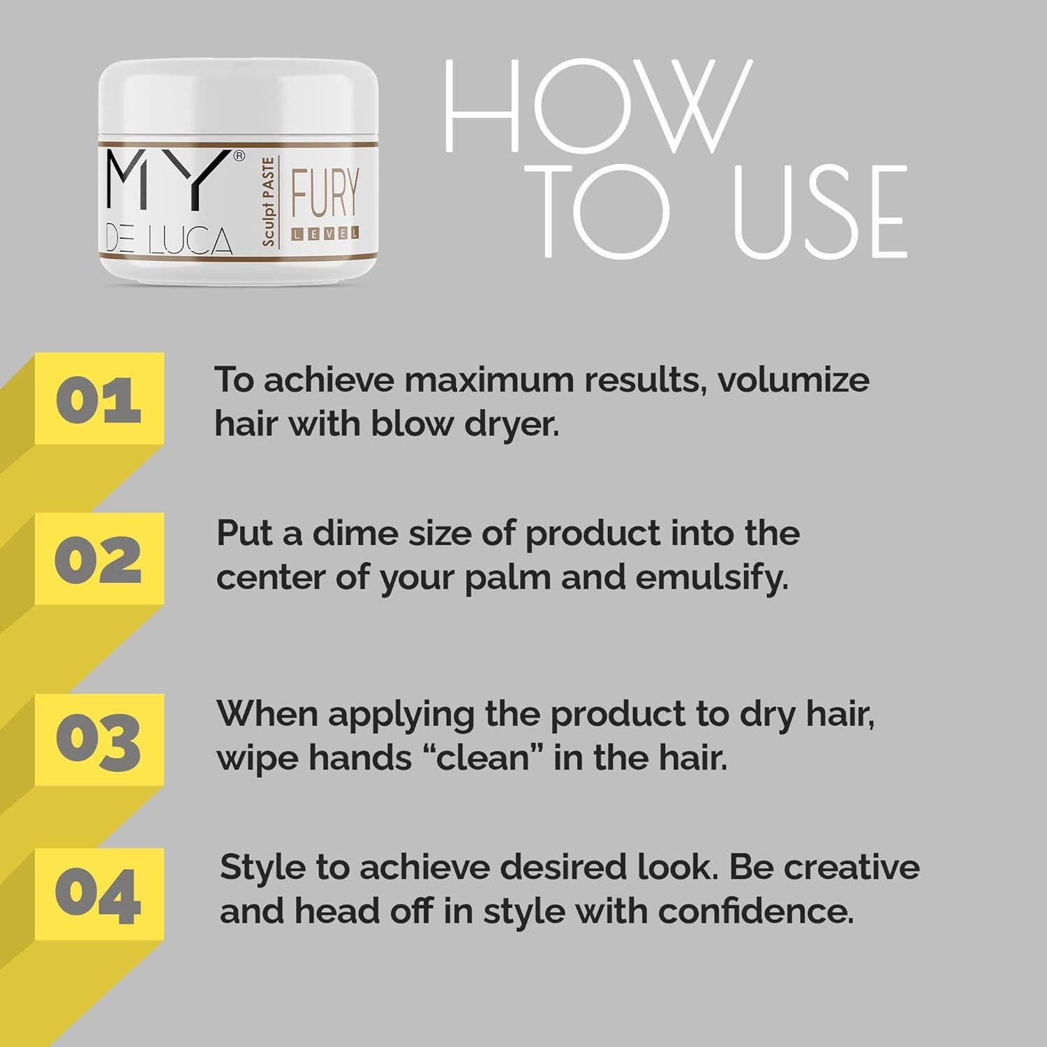 Cera para el cabello FURY Sculpt Paste 100 ml - Fijación máxima