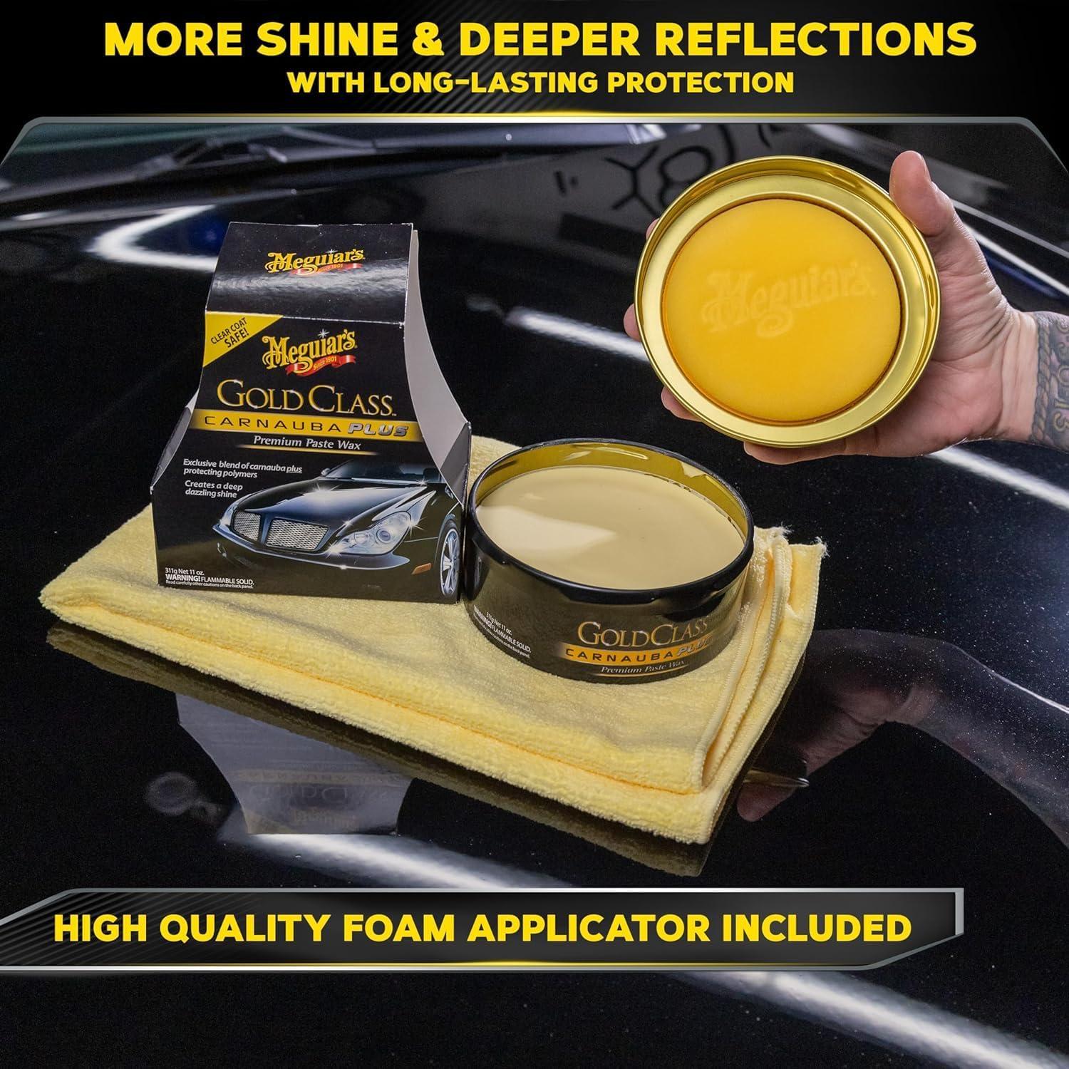 Cera Premium en Pasta Meguiar's Gold Class Carnauba Plus 3 Piezas