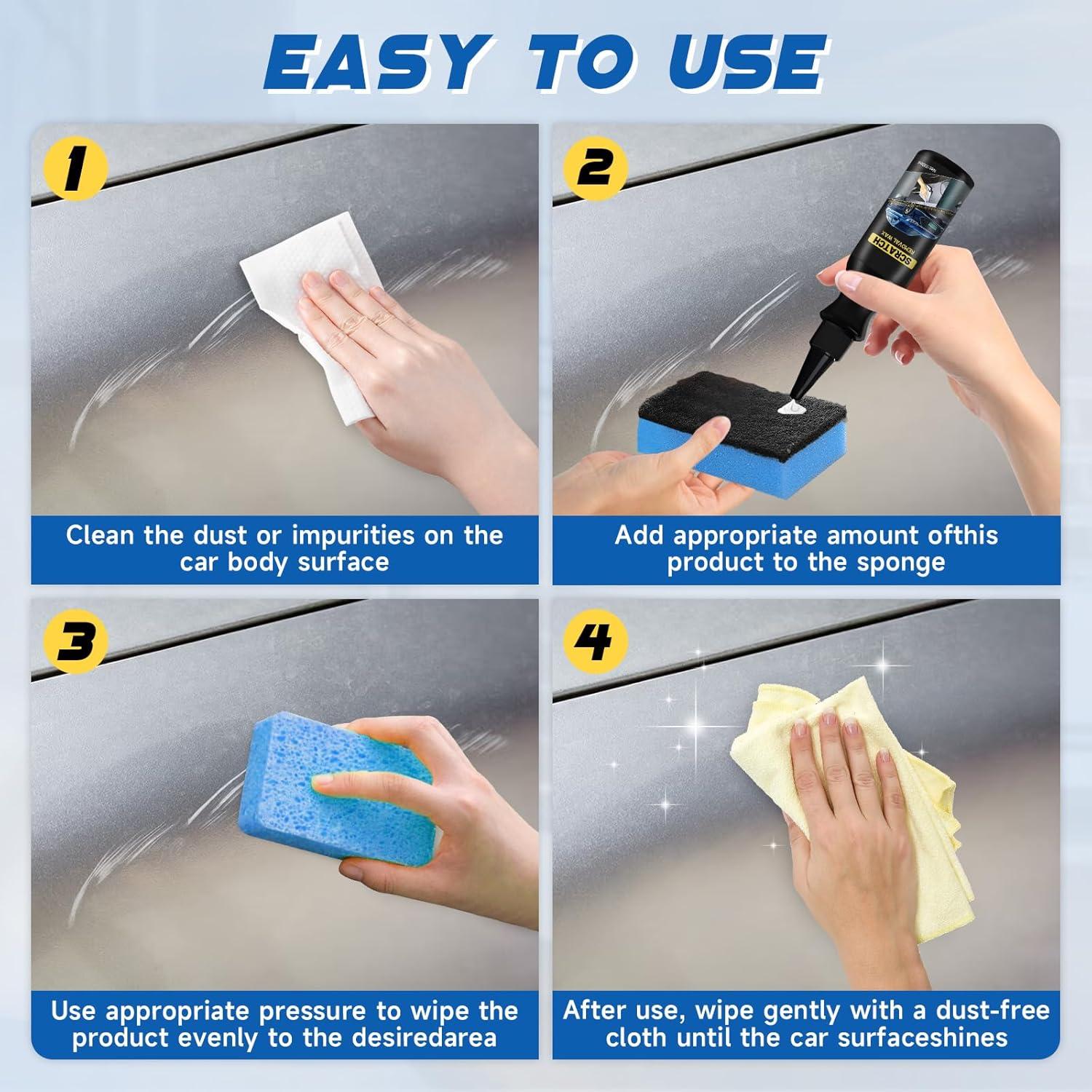 Cera Pulidora para Rayones de Auto Eadwe 120ml Kit 3PCS