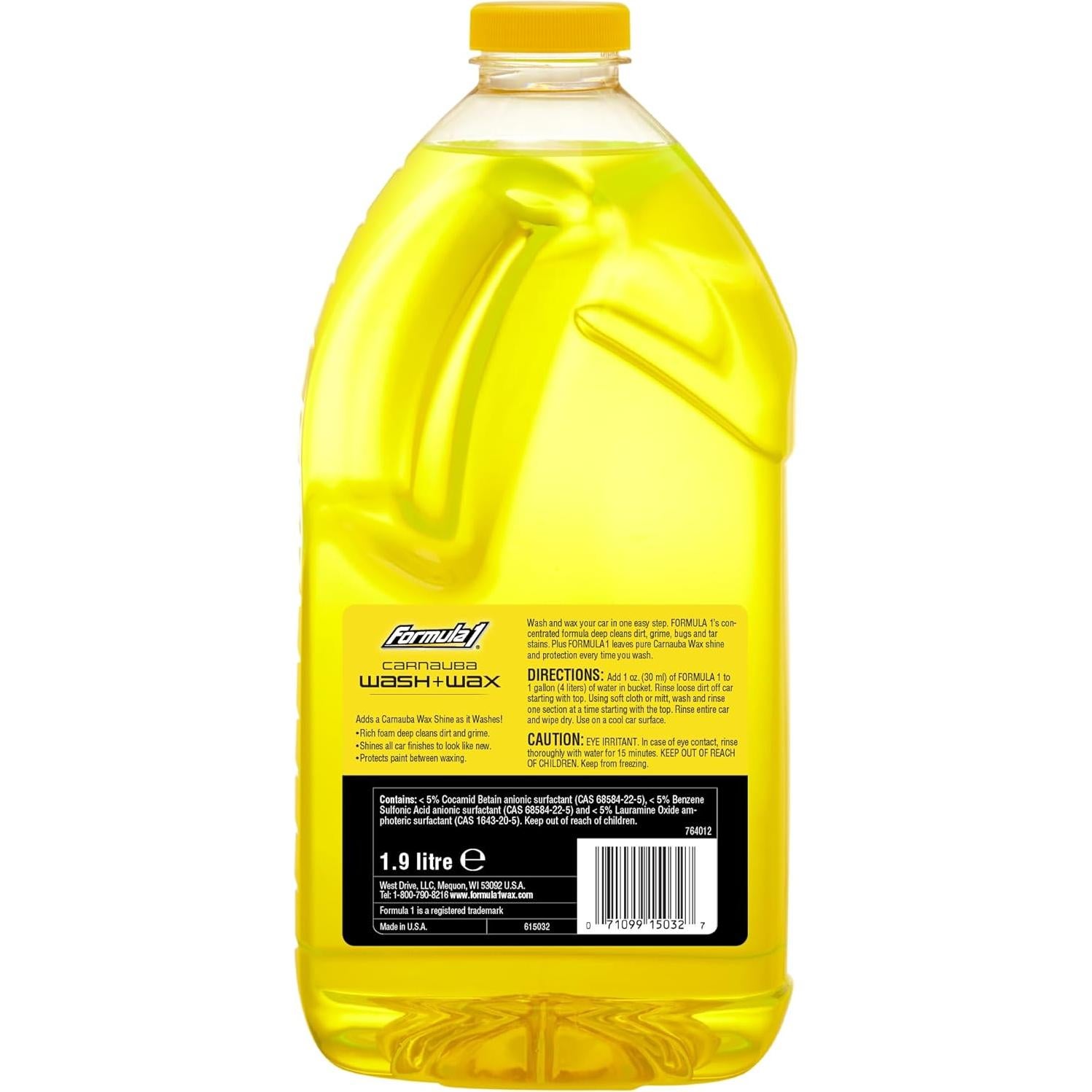 Lavado y Cera de Carnauba Formula 1 64 oz - Limpieza Profunda