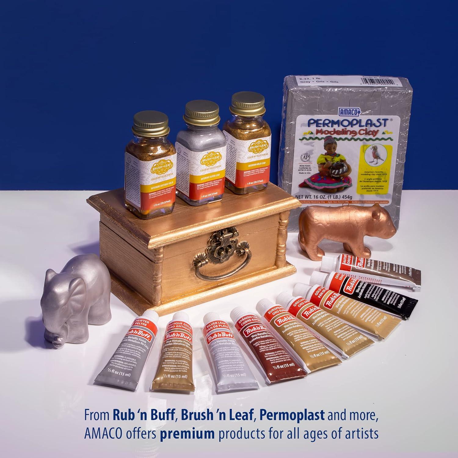 Cera Acabado Metálico AMACO Rub n Buff Ébano 15ml