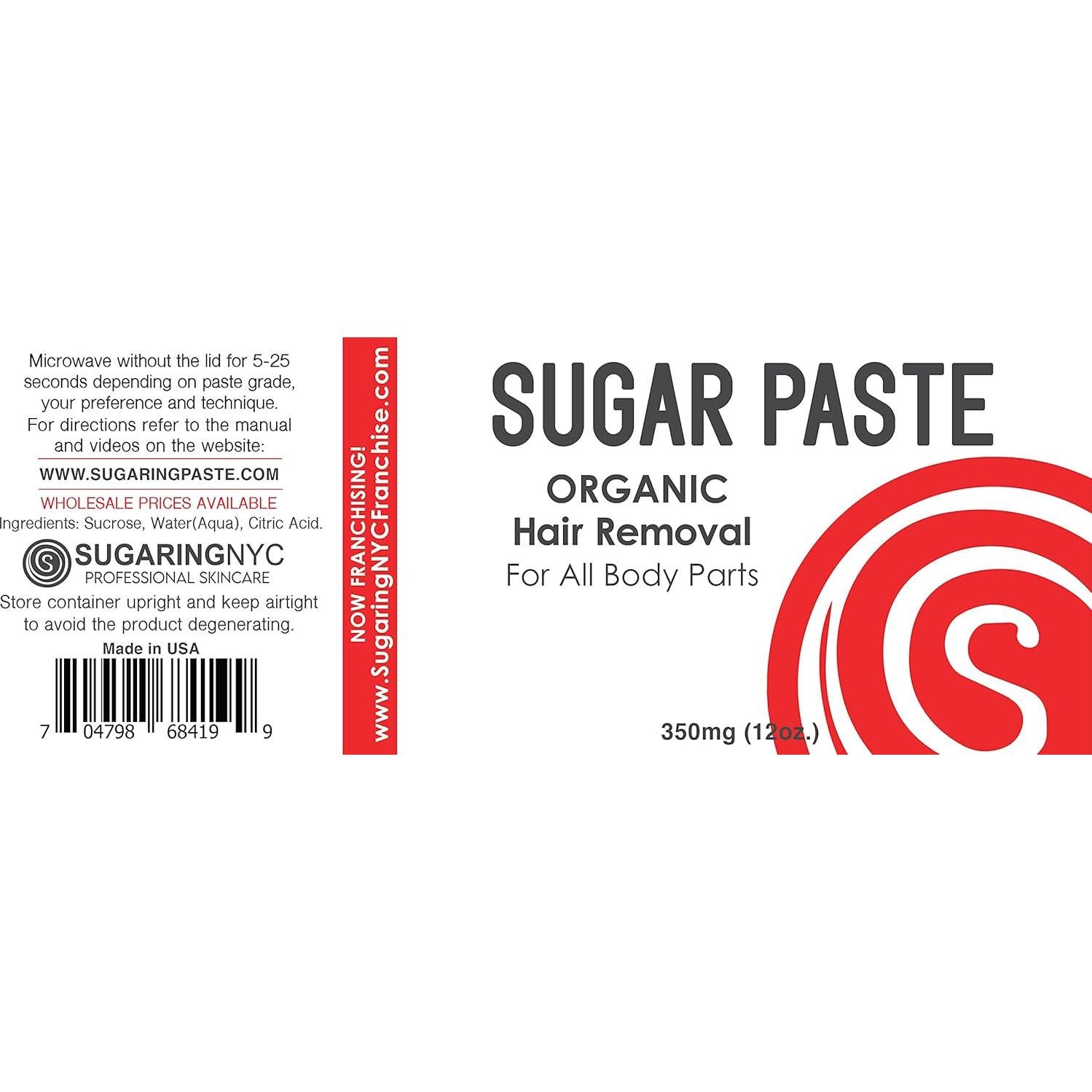 Pasta de Azúcar Orgánica Sugaring NYC 350g - Depilación Natural