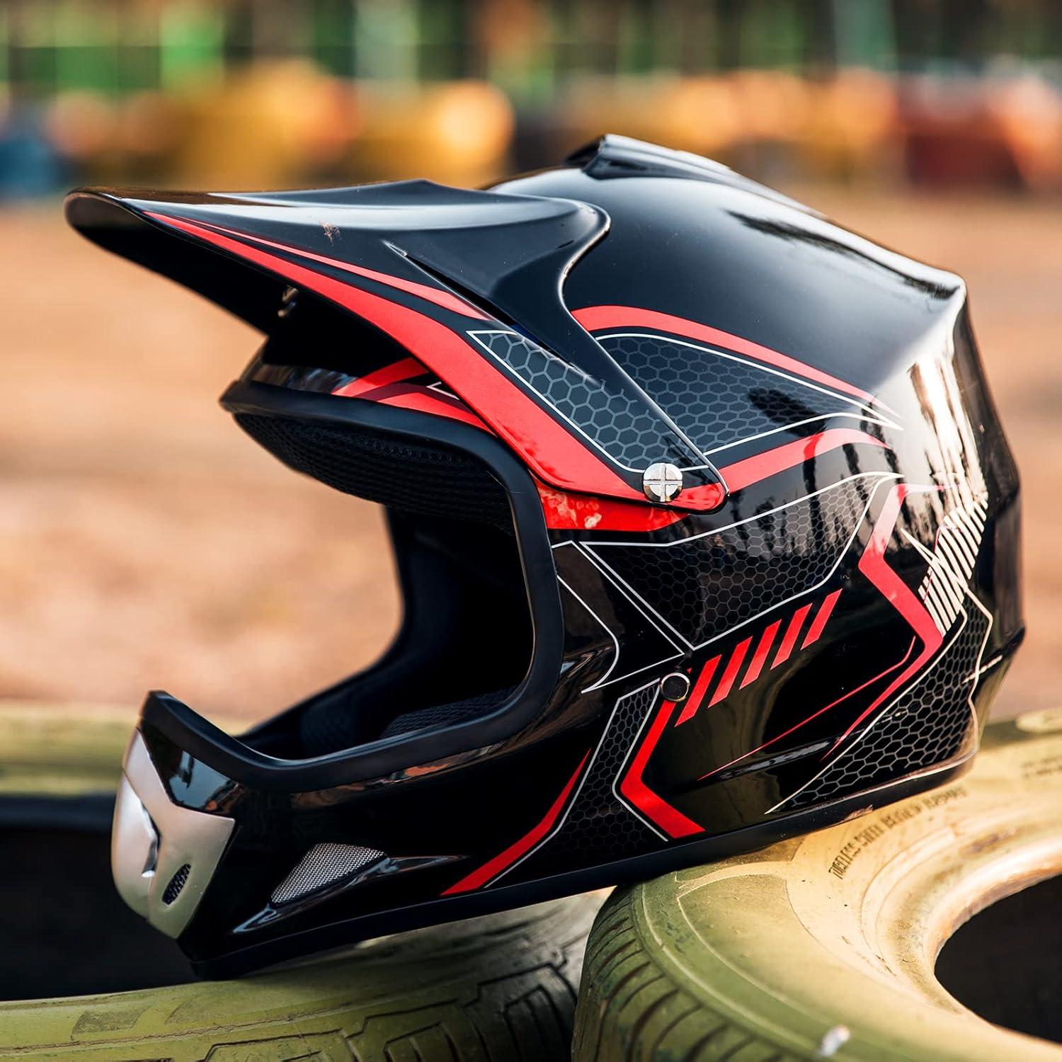 Casco Motocross ILM BLD-818 Azul Juvenil Unisex