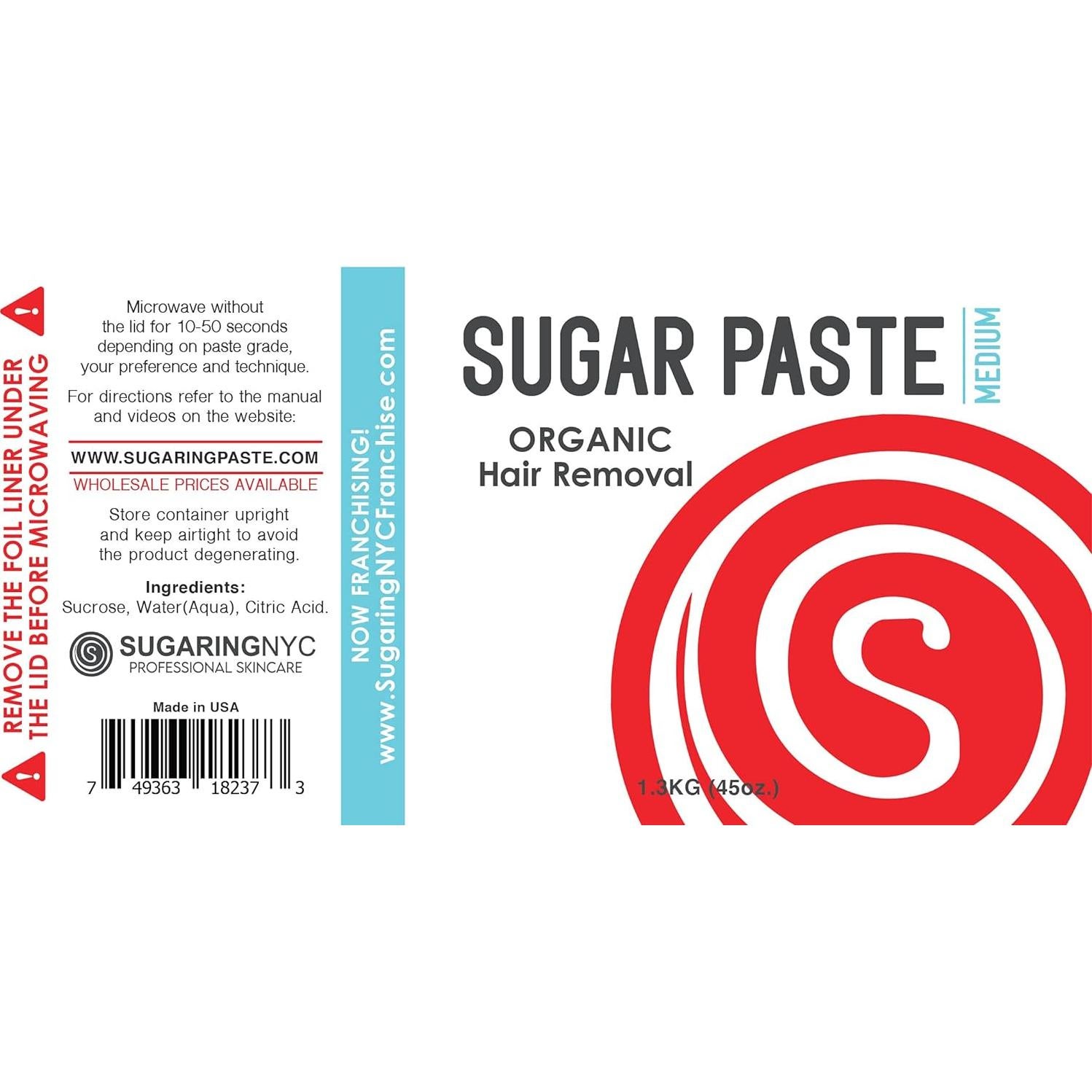 Pasta de Azúcar Orgánica 1.3kg Sugaring NYC - Depilación