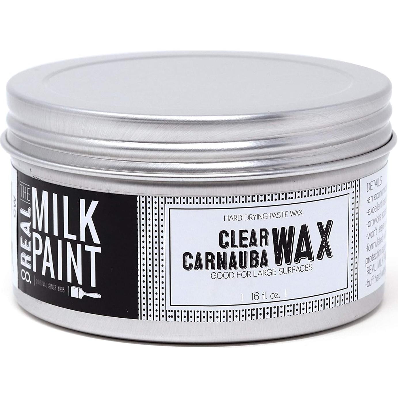 Pasta de Cera de Carnauba Real Milk Paint 453.6 g para Madera