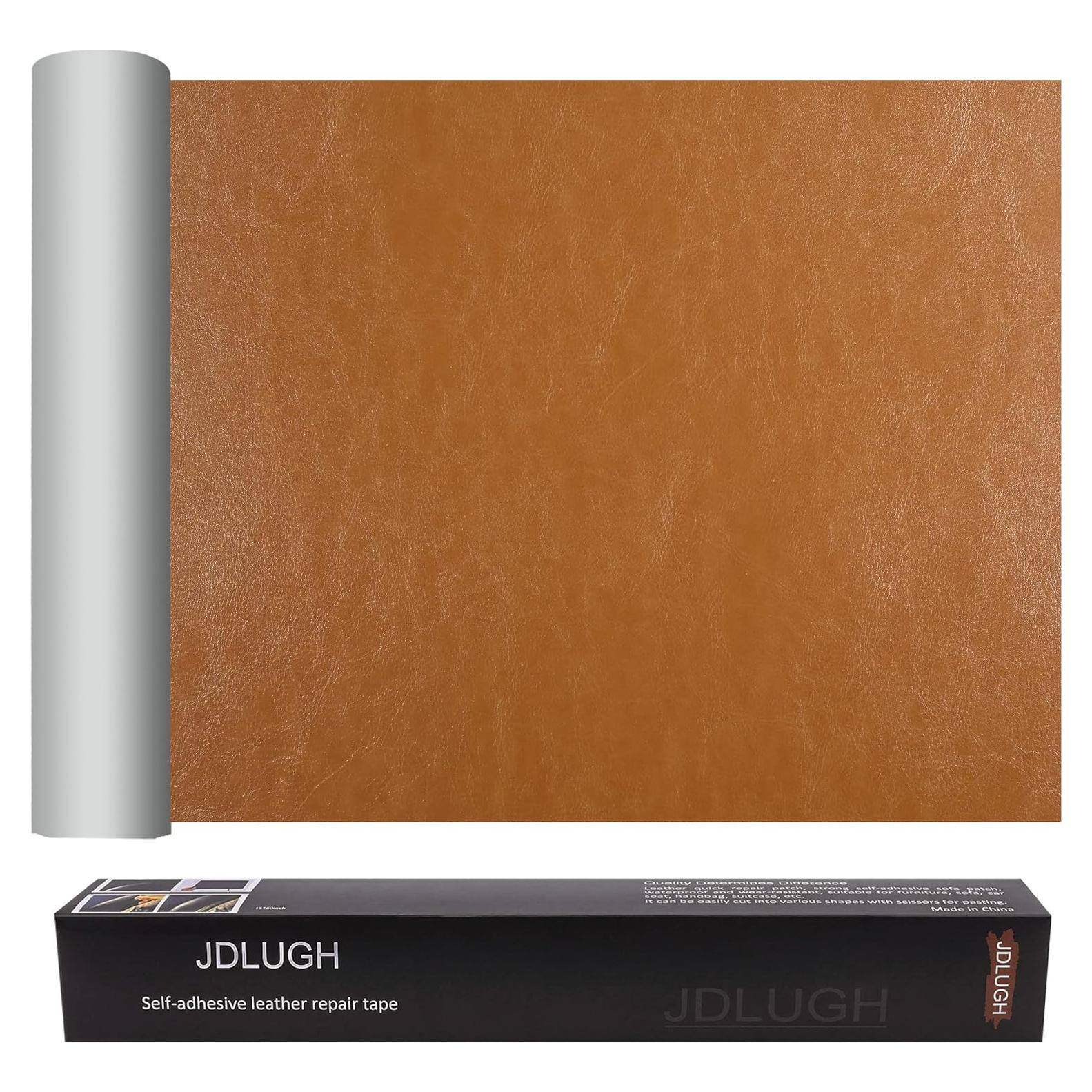 Parche de Reparación de Cuero JDLUGH 38x152 cm Marrón