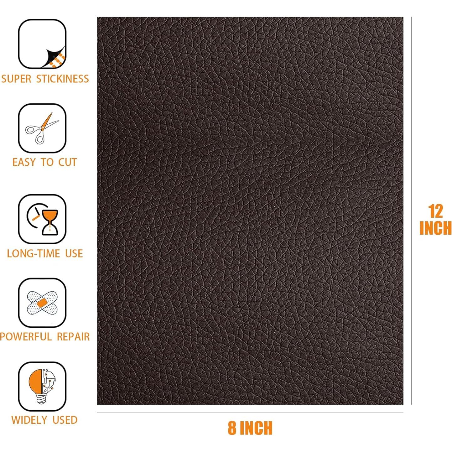 Parche de Reparación de Cuero Autoadhesivo Jmckeweii 20x30cm