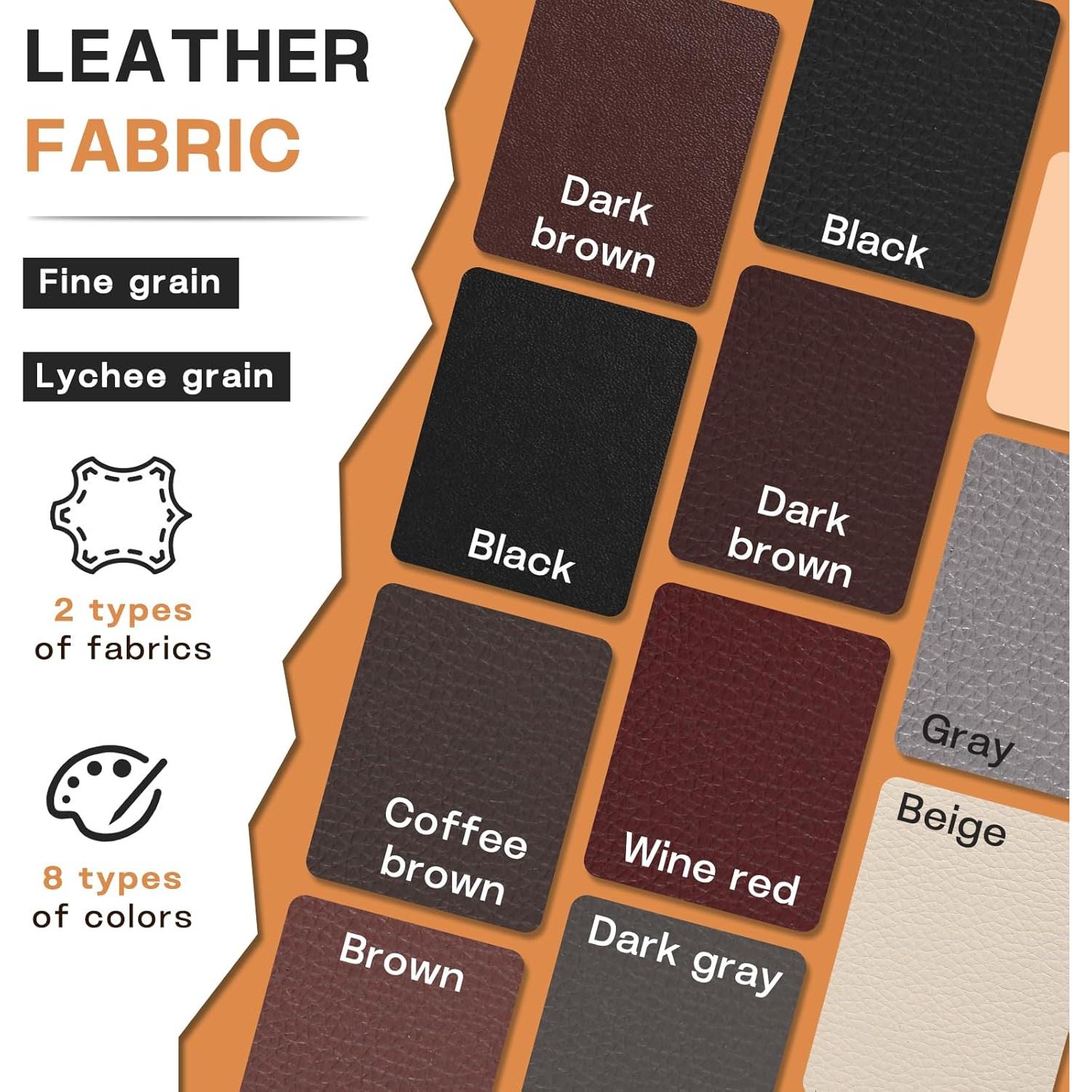 Kit de Reparación de Cuero Fadoub 3x152 cm Autoadhesivo Gris