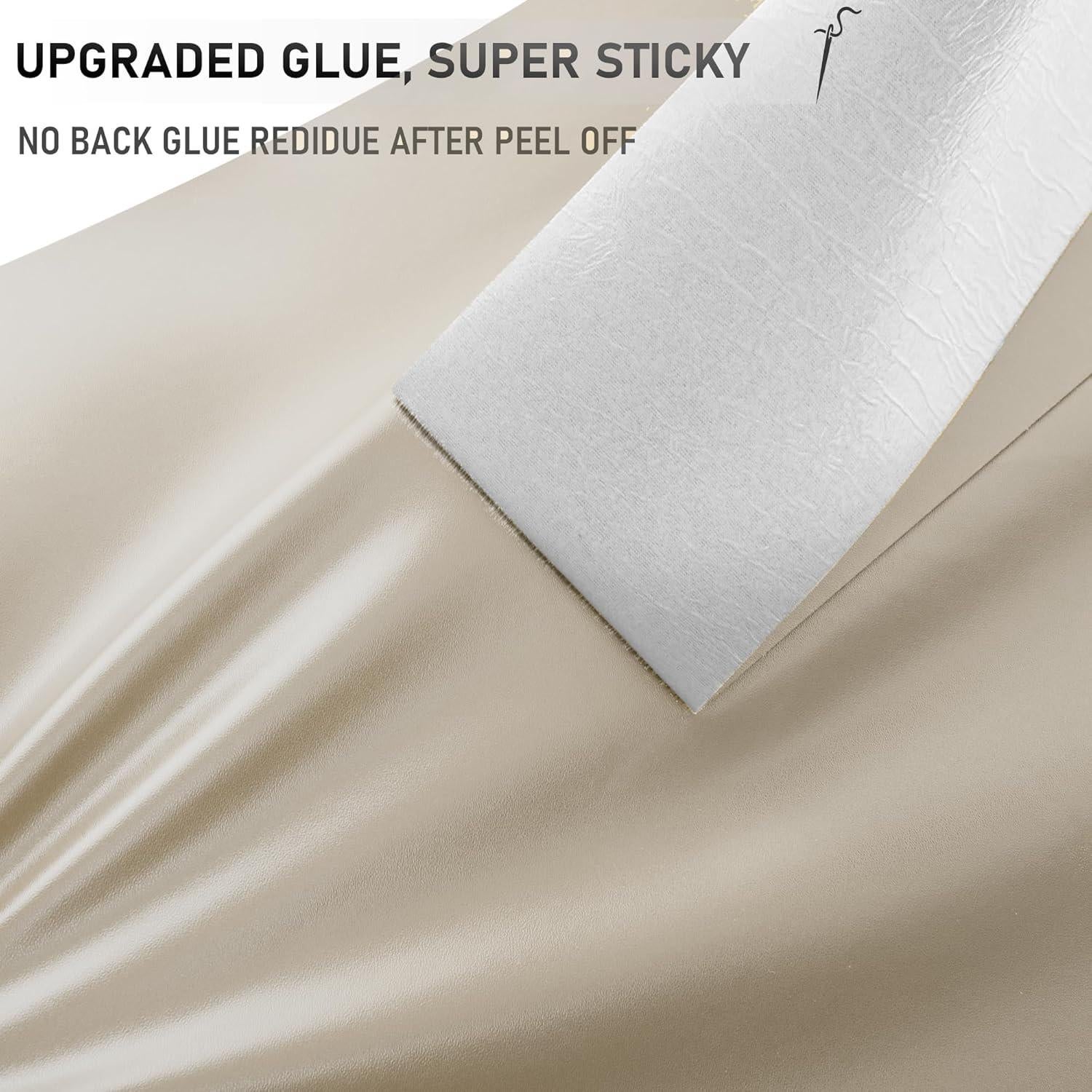 YAFLC Self Adhesive Leather Repair Tape Kit, 4"x 63" Leather Repair Patch for Furniture, Leather Repair Patch for Car seat, Sofas, Couch, Boat Seat Apricot