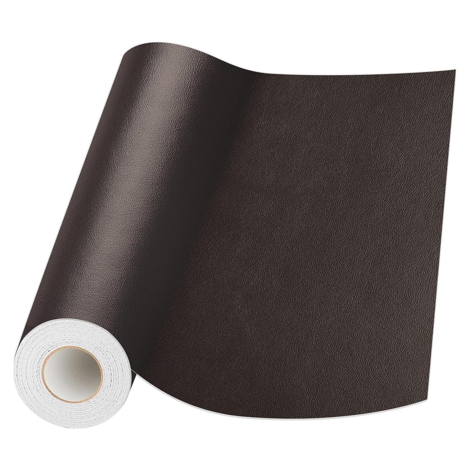 Parche de Cuero Autoadhesivo DKStarry 43x200 cm Marrón Oscuro