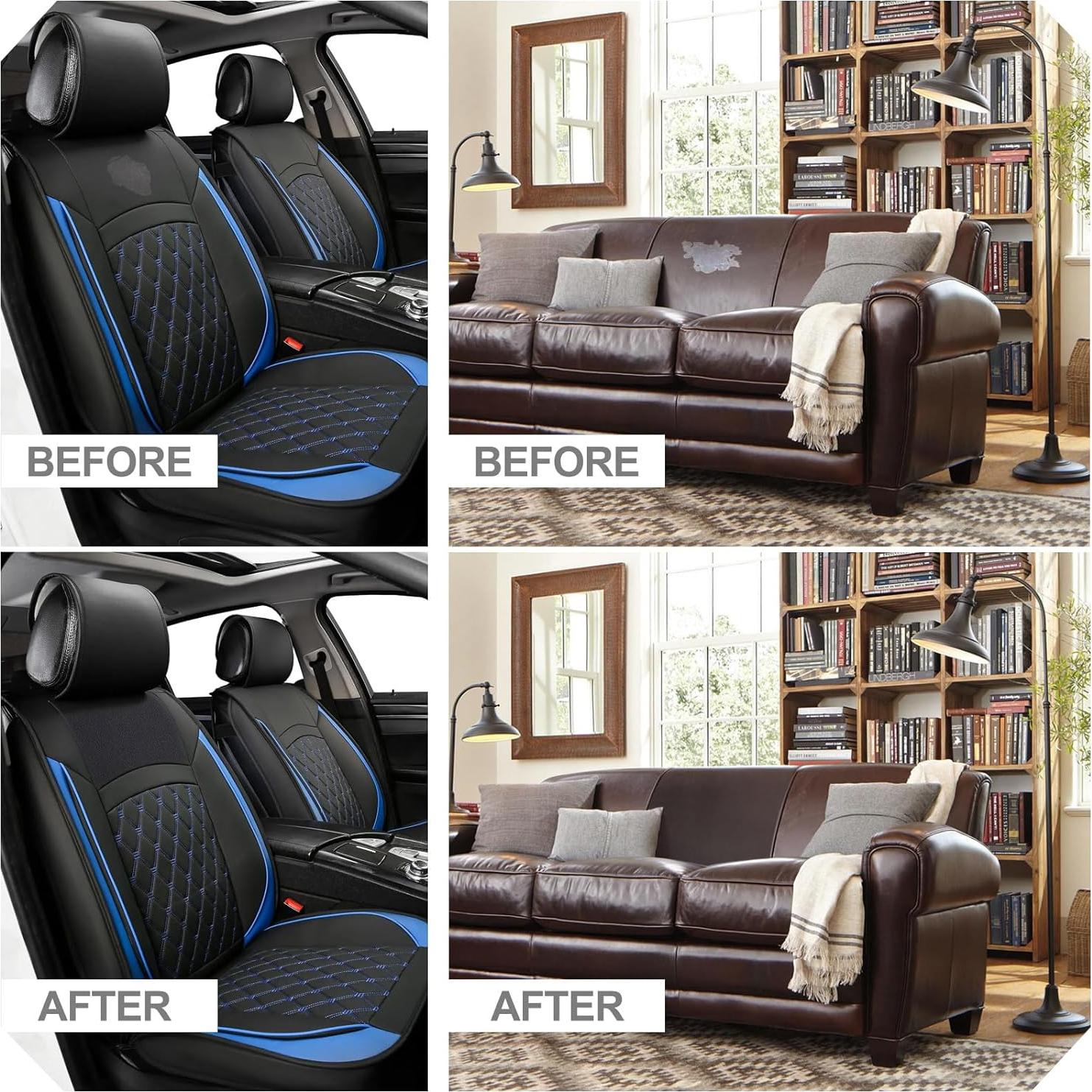 Parche de Cuero Autoadhesivo DKStarry 43x200 cm Marrón Oscuro