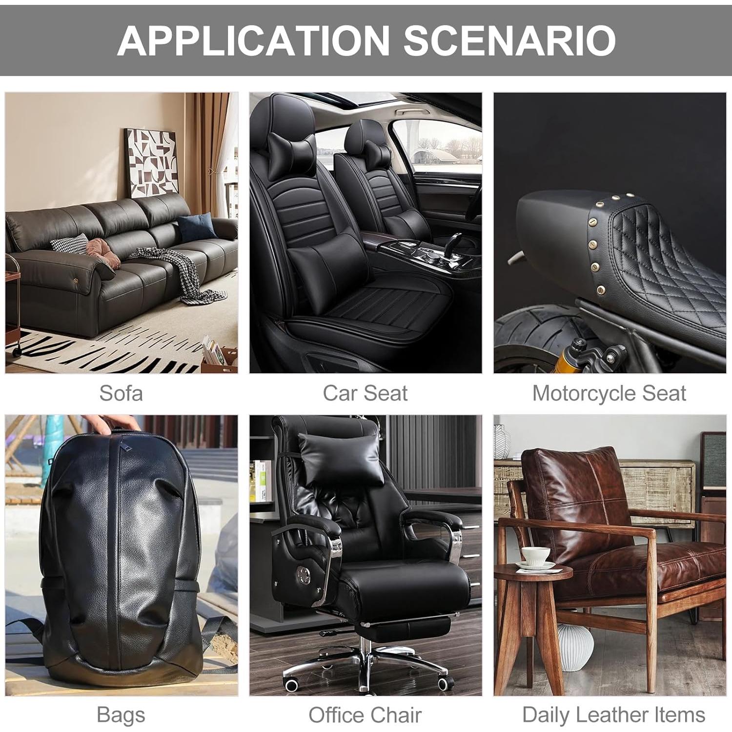 Parche de Cuero Autoadhesivo DKStarry 43x200 cm Marrón Oscuro